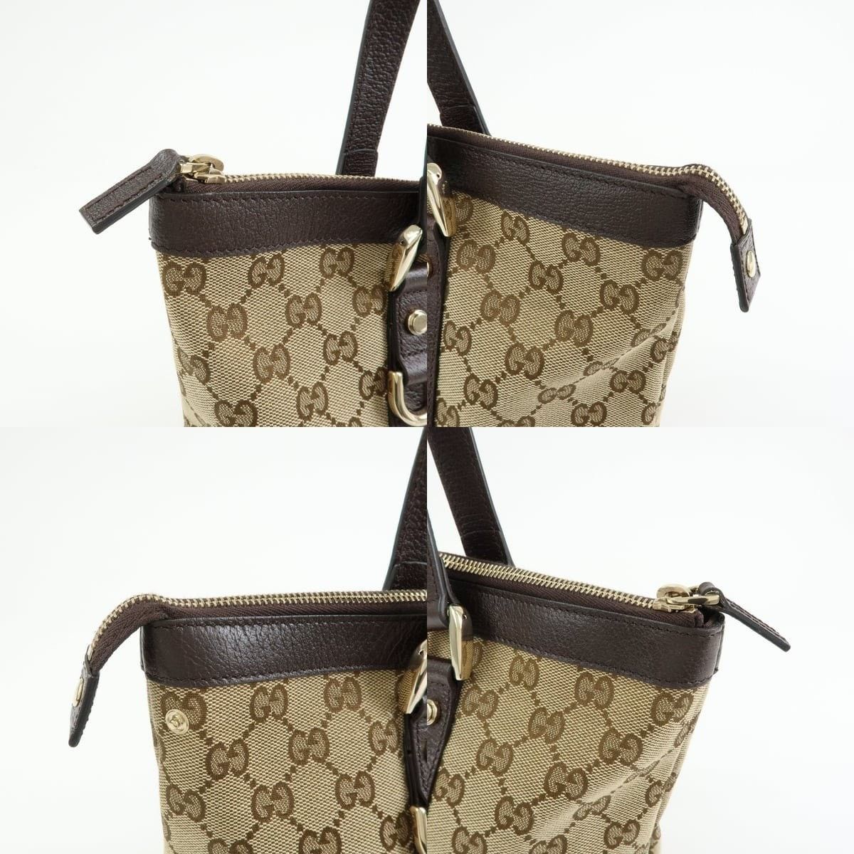 Gucci Gucci Abbey GG Canvas & Leather Tote Brown Size ONE SIZE - 6 Thumbnail