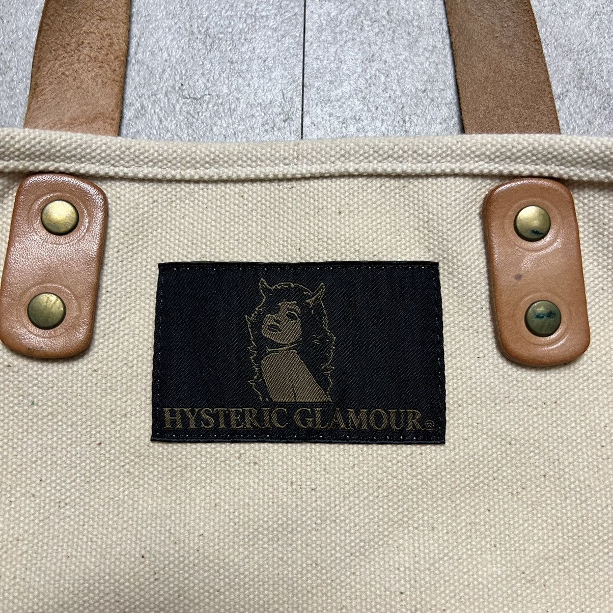 Hysteric Glamour Hysteric Glamour Canvas Stripe Leather Hand Bag Size ONE SIZE - 5 Thumbnail