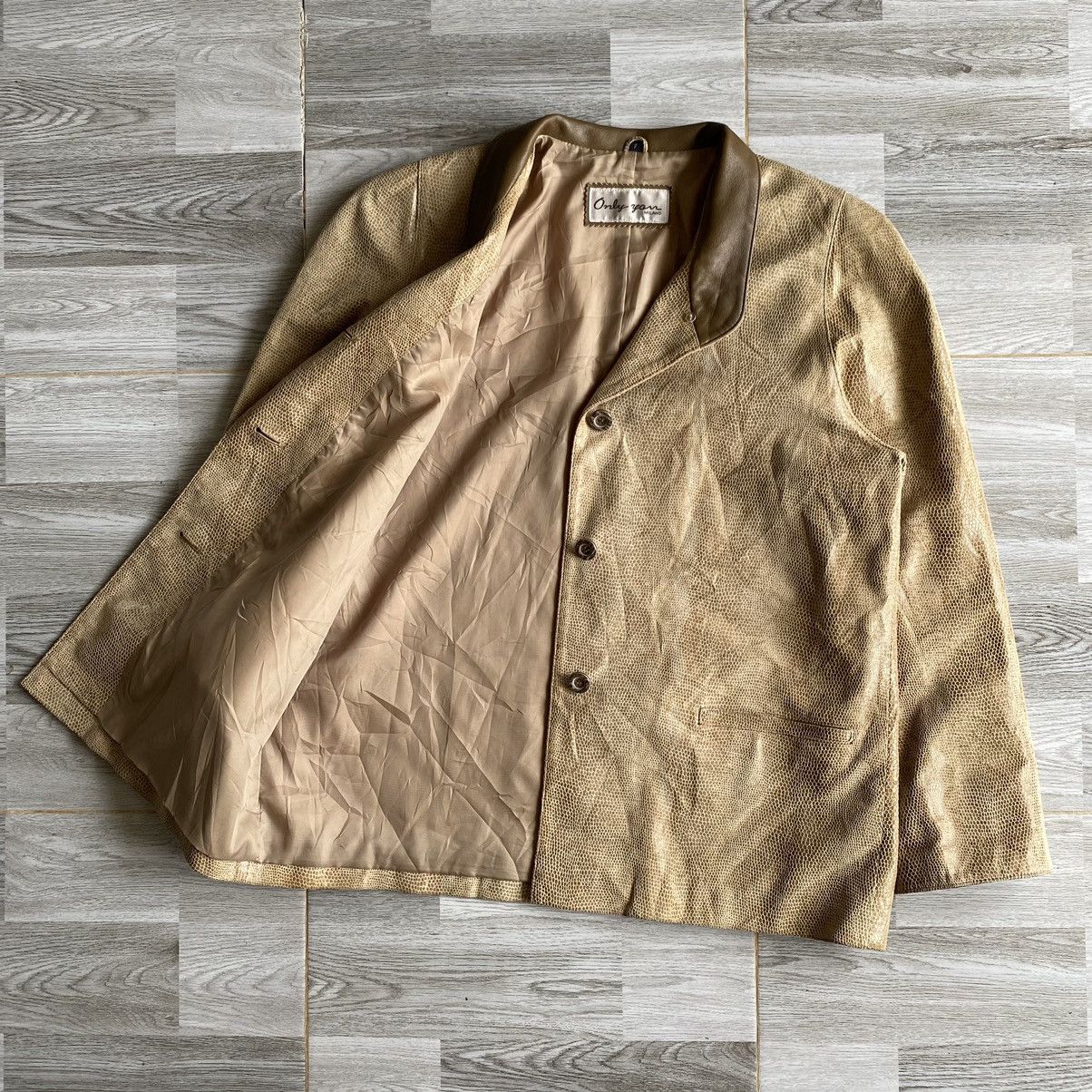 20471120 × Vintage Japanese Brand Leather Jacket Size L / US 10 / IT 46 - 2 Thumbnail