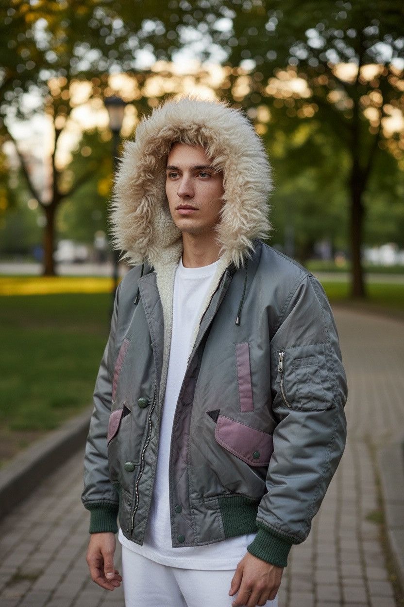 Alpha Industries Vintage AIR FORCE FUR AW82( USAF) jacket flyers nice design Size US M / EU 48-50 / 2 - 21 Thumbnail