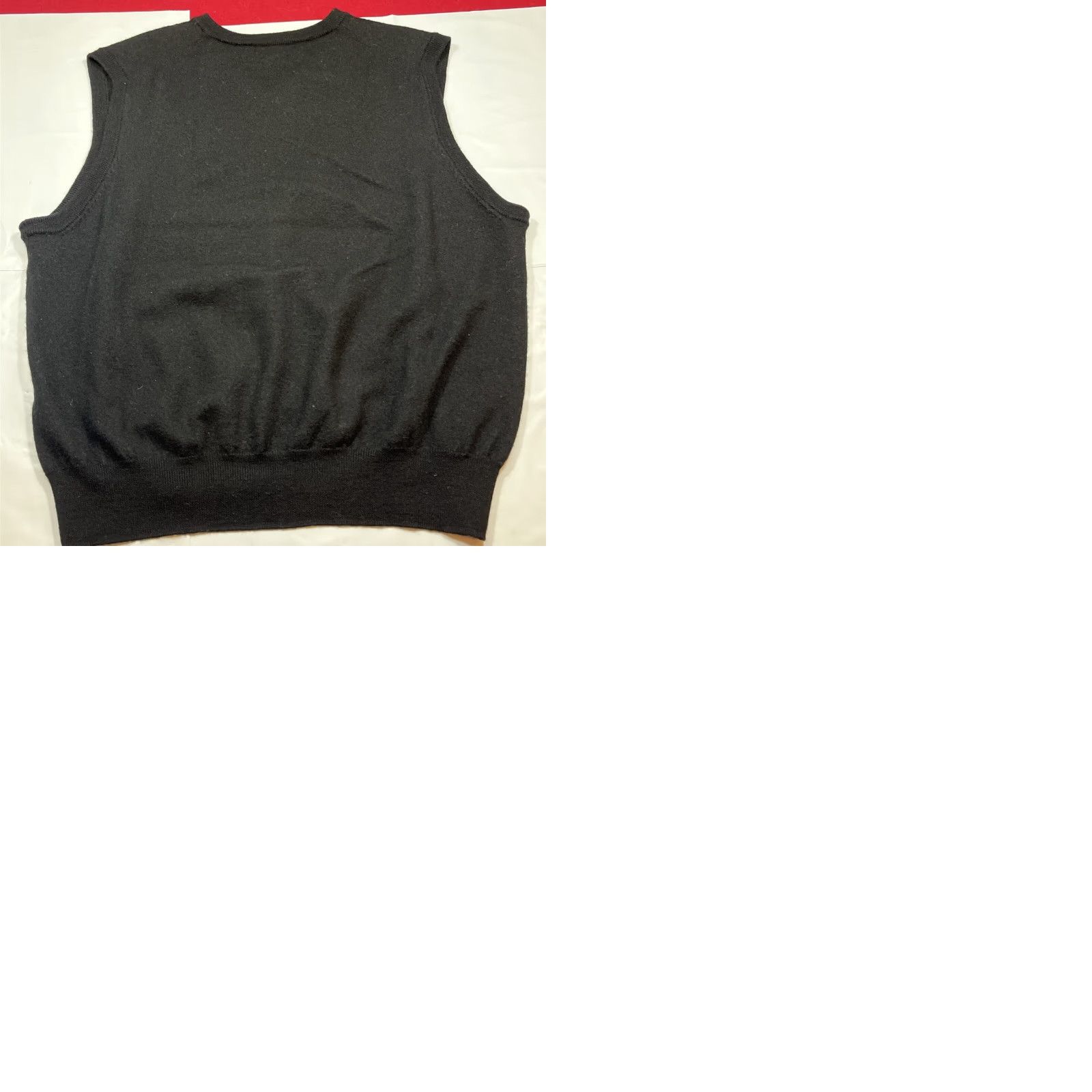 Peter Millar PETER MILLAR Black V-Neck Vest Sweater Mens L 100% Pure Merino Wool Size US L / EU 52-54 / 3 - 9 Thumbnail