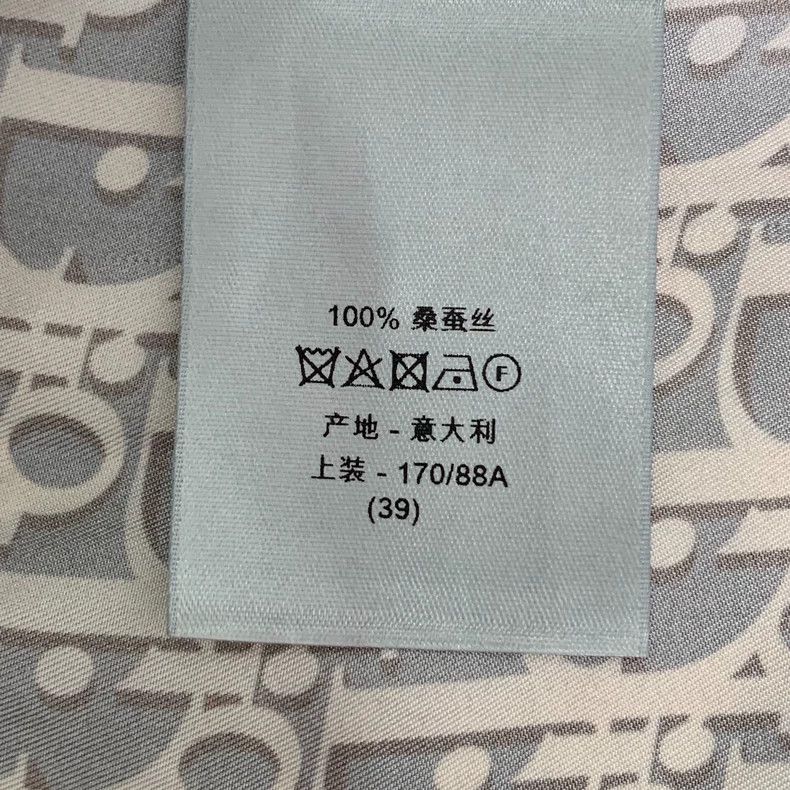 Dior Dior Size 39 Gray logo full print lapel single-breasted mul Size US XXS / EU 40 - 8 Thumbnail