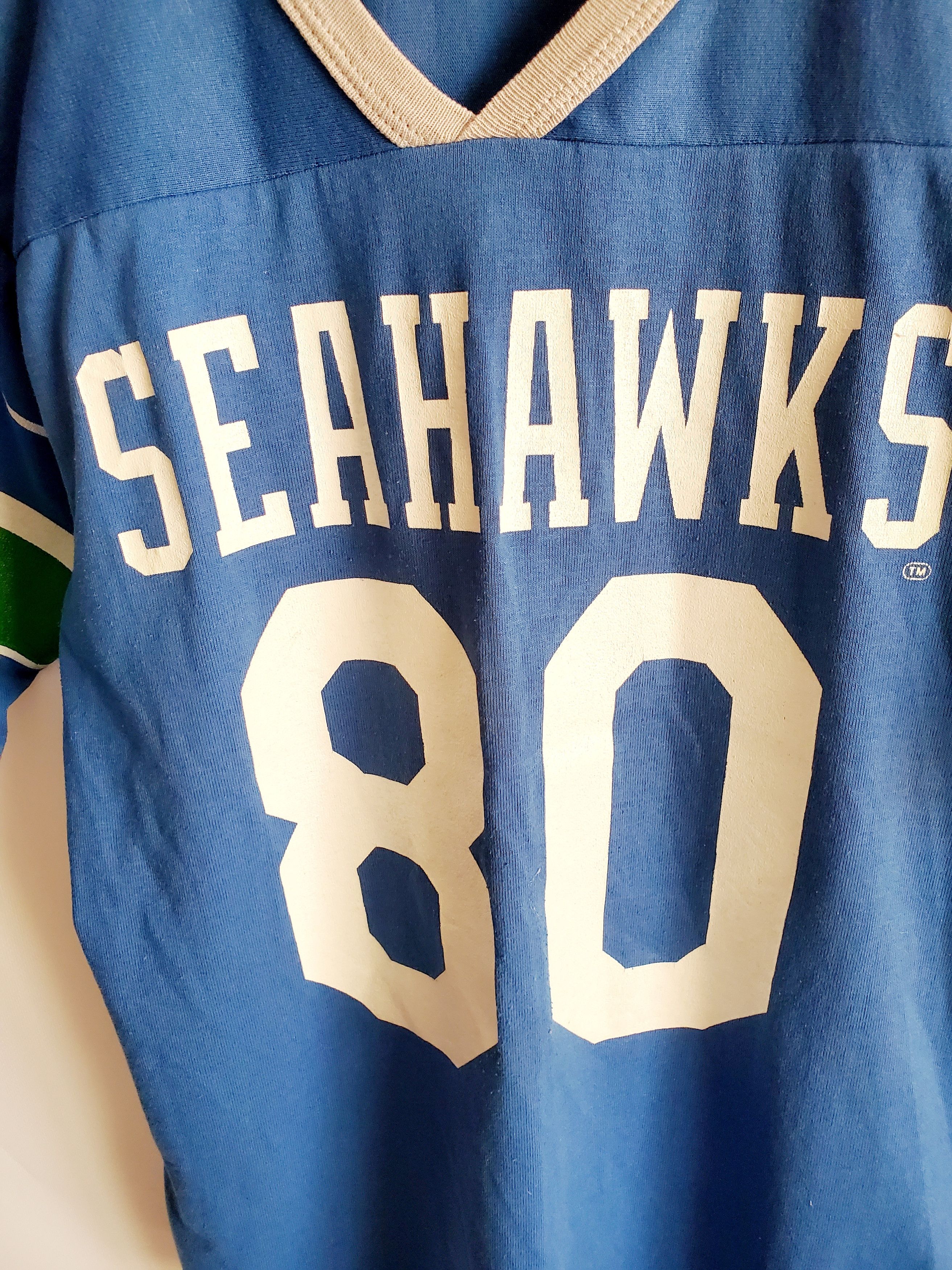 NFL × Vintage Vintage Seattle Seahawks Steve Largent Jersey USA Made 1989 Size US S / EU 44-46 / 1 - 2 Thumbnail