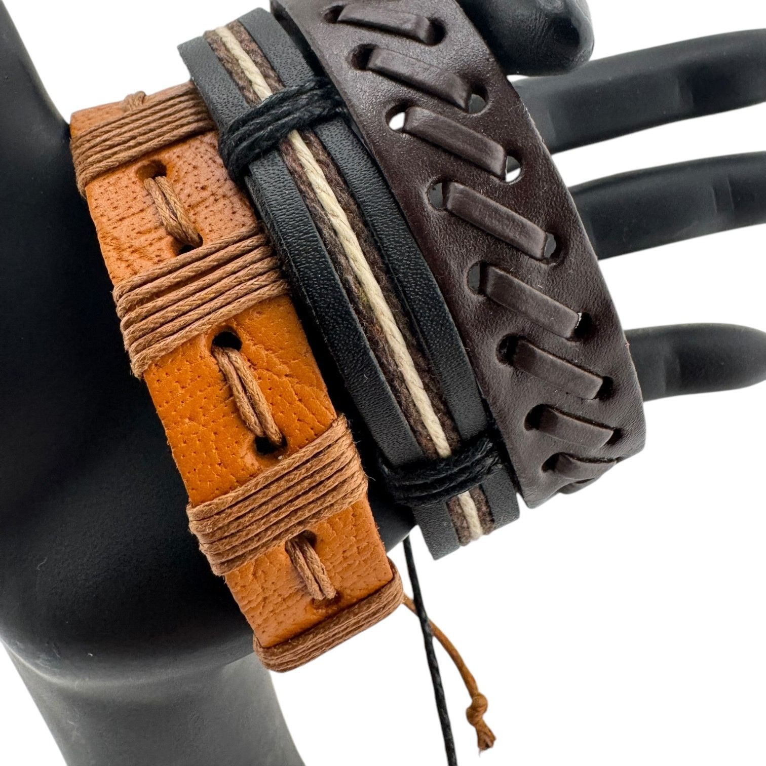 Other Rogue Wristbands: Triad of Leather Anarchy Size ONE SIZE - 1 Thumbnail