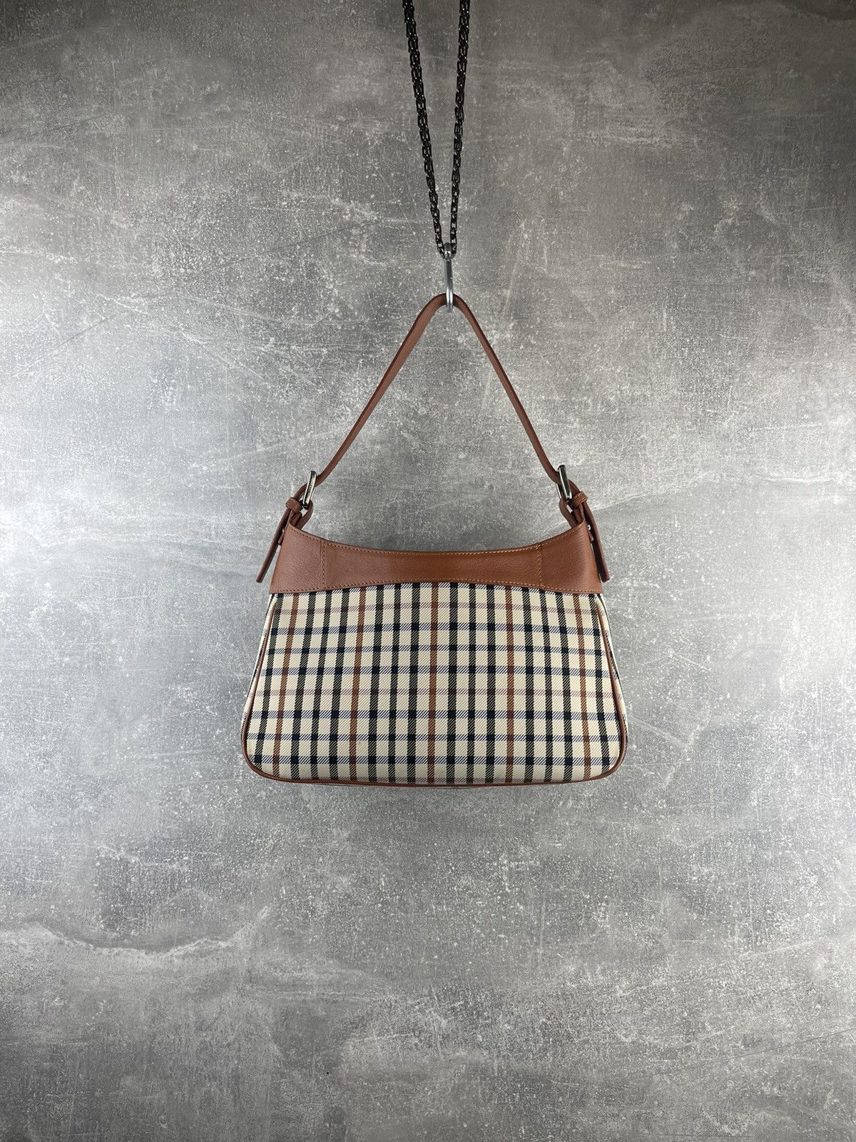 DAKS × Vintage Daks London Brown Leather Shoulder Future Tote Bag Size ONE SIZE - 4 Thumbnail