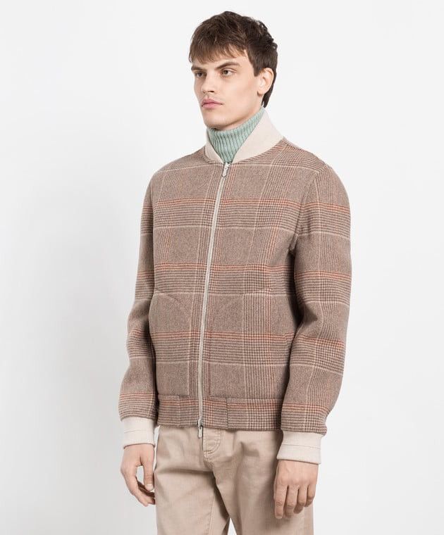 Brunello Cucinelli Brunello Cucinelli Reversible Bomber Jacket Cashmere Plaid Size US L / EU 52-54 / 3 - 2 Thumbnail