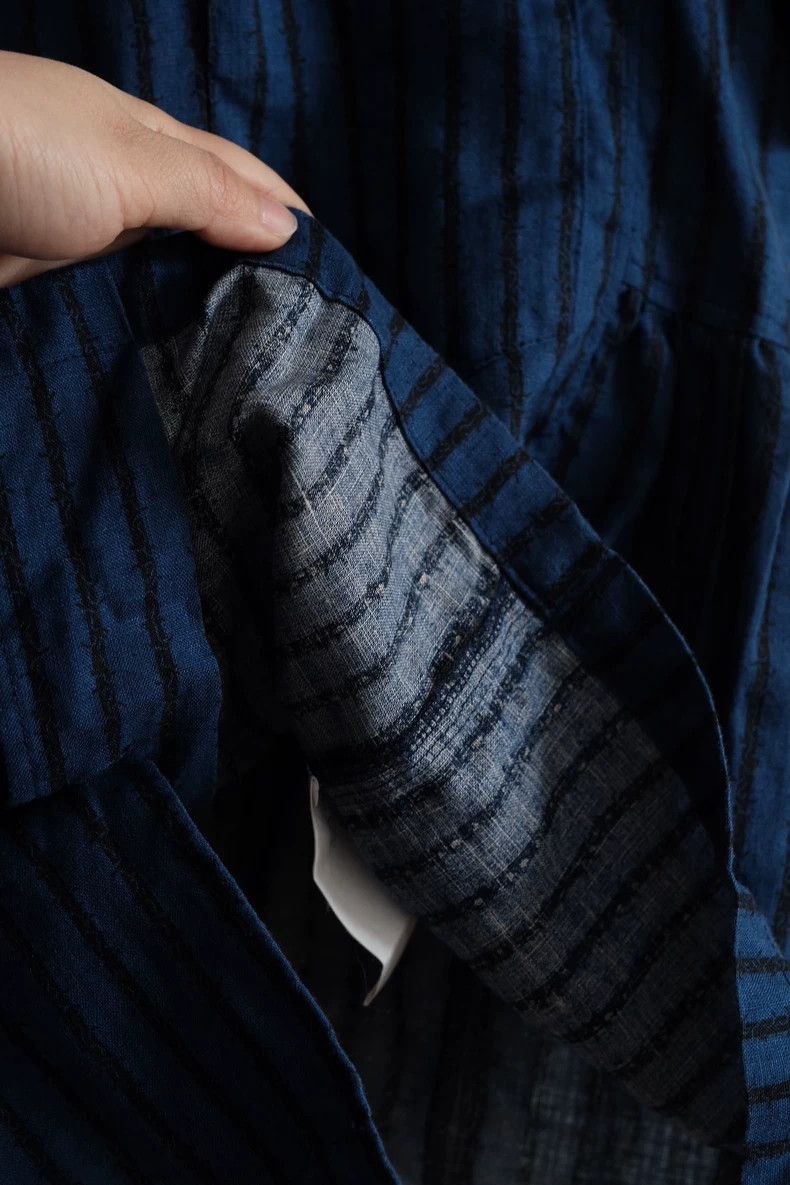 Comme des Garcons Comme Des Garcons Sapphire Blue Stripe Doll Neck Short Sle Size XS / US 0-2 / IT 36-38 - 7 Thumbnail