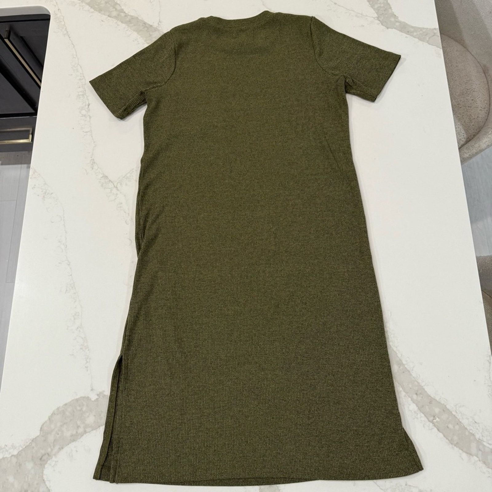 Madewell Madewell Ribbed Pocket Tee Midi Dress Women’s Small Kale Size S / US 4 / IT 40 - 10 Thumbnail