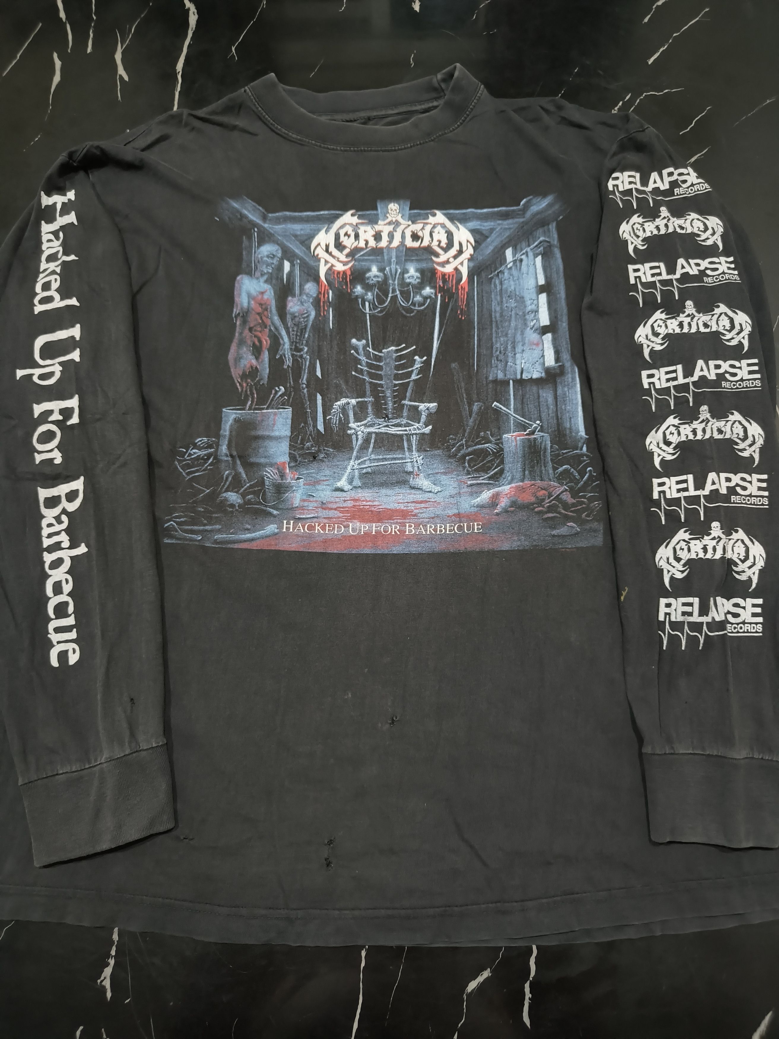 Vintage 90s Mortician (Hacked up for barbecue) Ls shirt