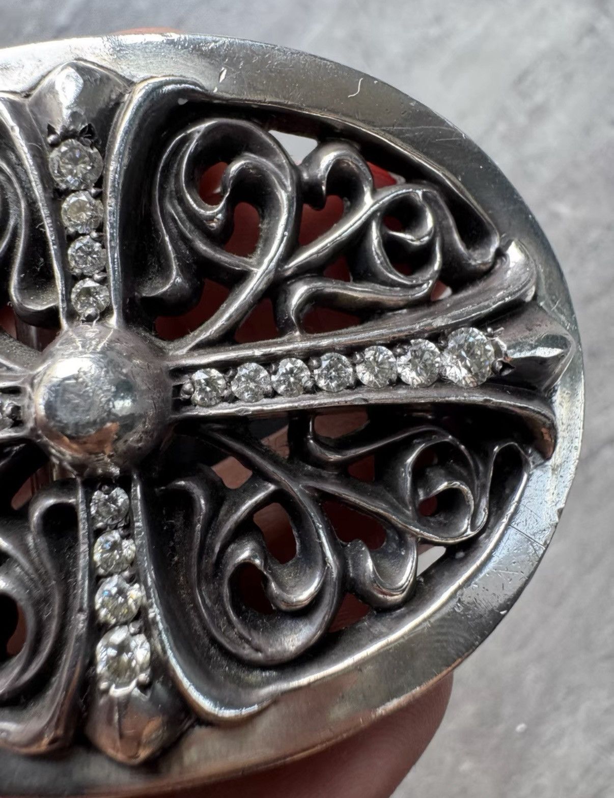 Chrome Hearts Chrome Hearts Iced-out Tomb Cross Belt Buckle Size ONE SIZE - 5 Thumbnail