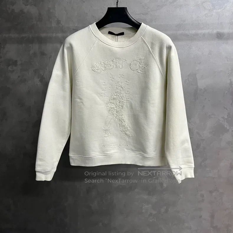 Louis Vuitton Louis Vuitton White Crew Neck Casual Long Sleeve Sweatshir Size US S / EU 44-46 / 1 - 1 Thumbnail