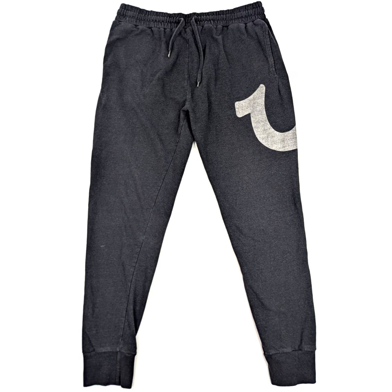 True Religion True Religion Pants Men L Gray Logo Jogger Inseam 29 Lightweight Fleece Pockets Elastic Waist Regular Fit Casual Activewear Loungewear Size US 33 - 2 Thumbnail
