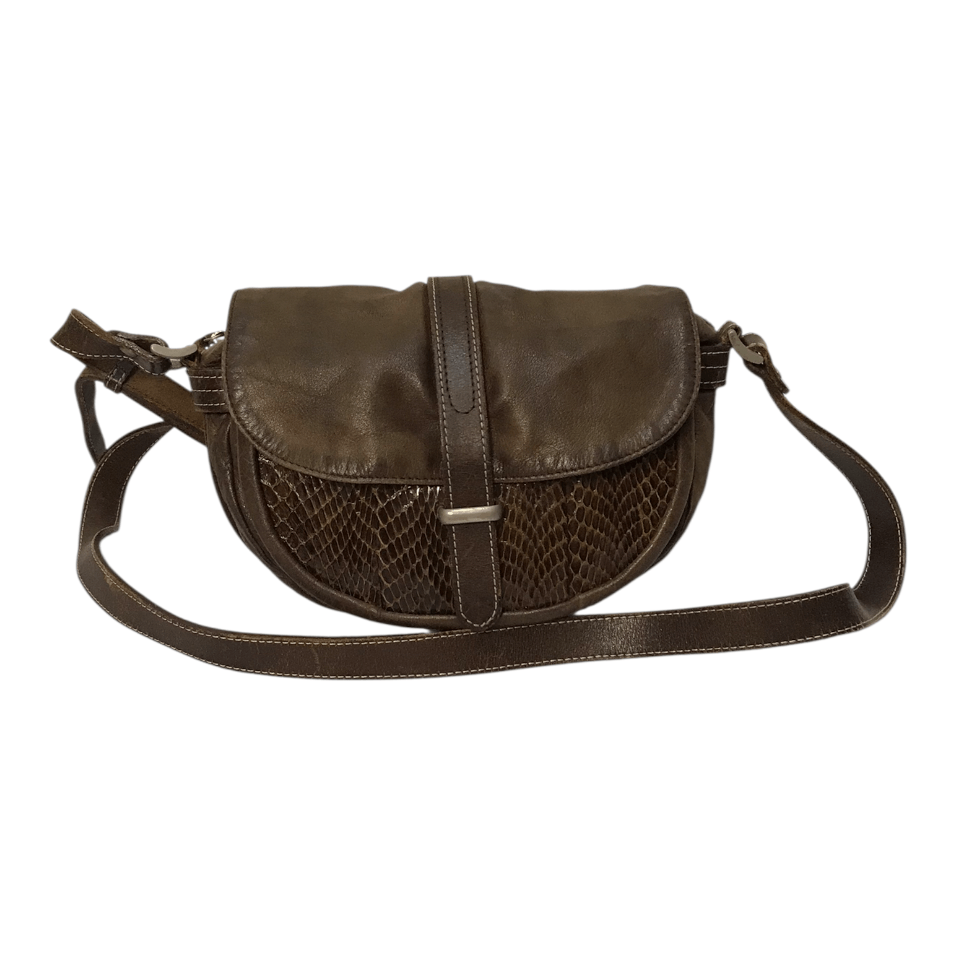 Leather Sazaby’S Studded Leather Snake Skin Sling Bag Size ONE SIZE - 3 Thumbnail
