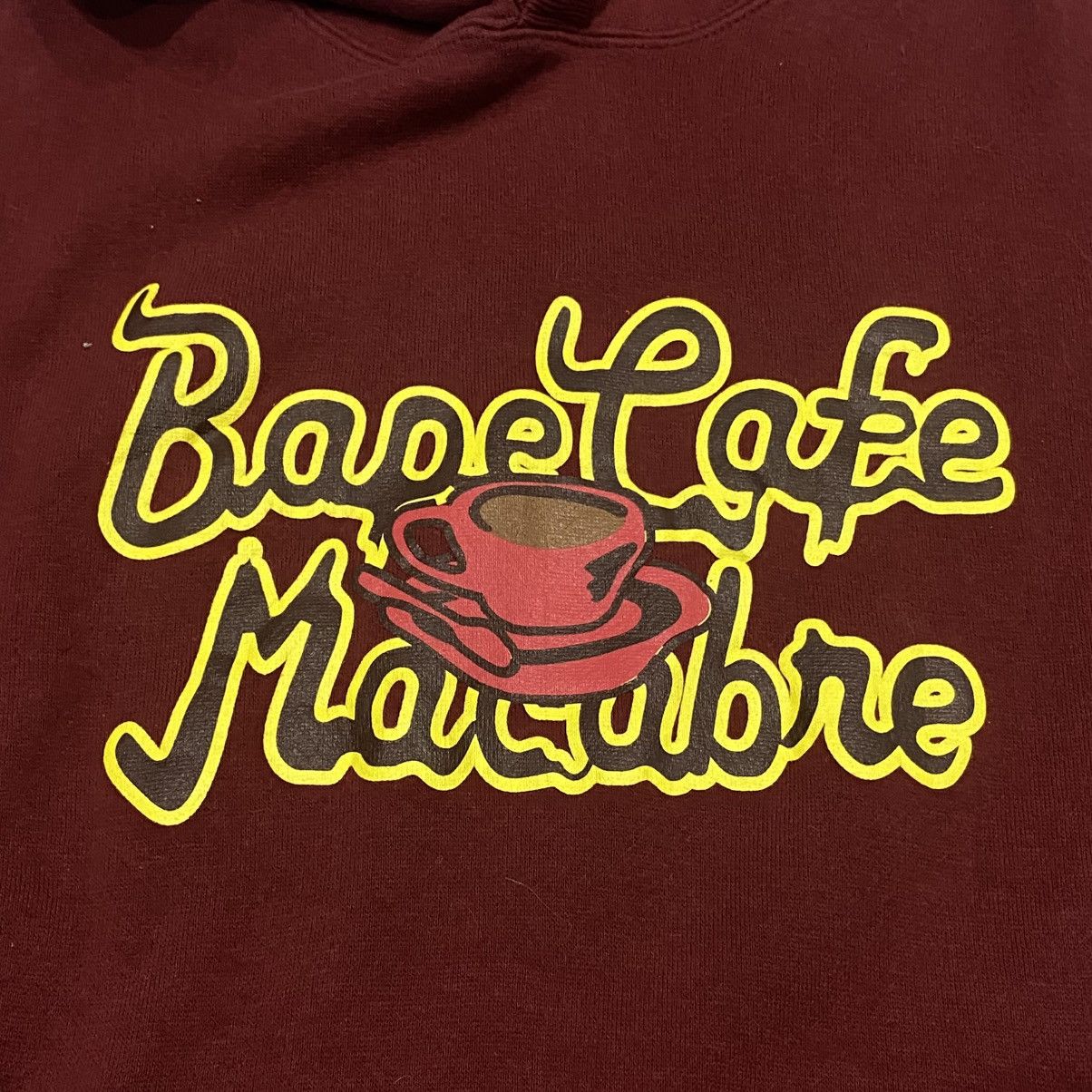 Bape Bape Cafe Red Thermal OG Hoodie Size XXS / US 00 / IT 34 - 2 Thumbnail