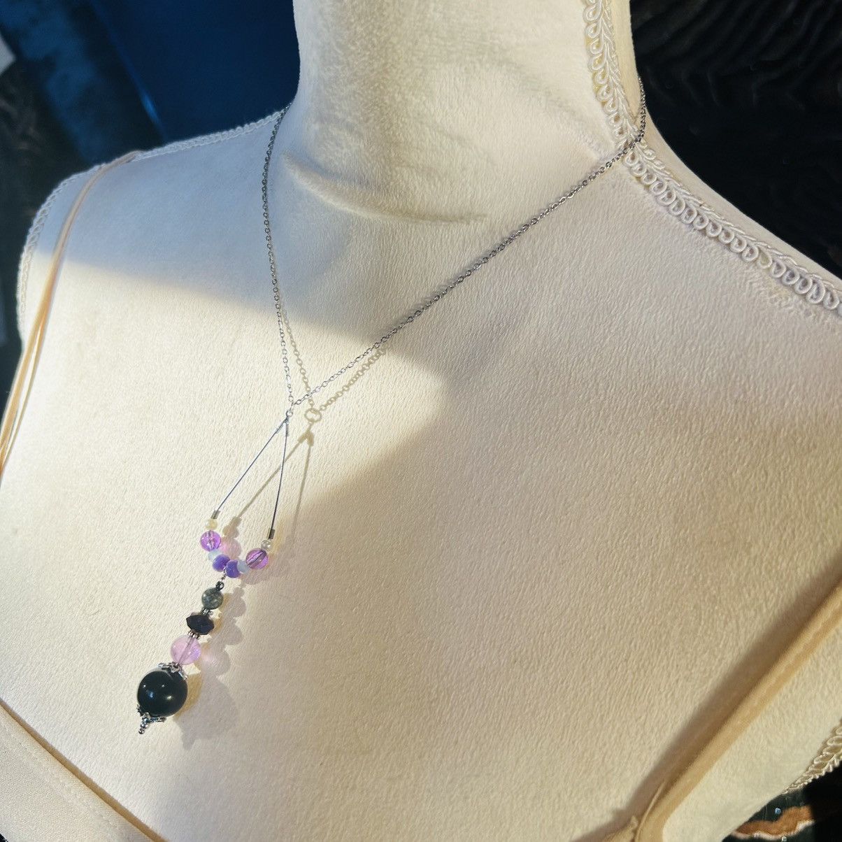 Handmade Handcrafted vintage bead changeable charm pendant necklace Size ONE SIZE - 4 Thumbnail