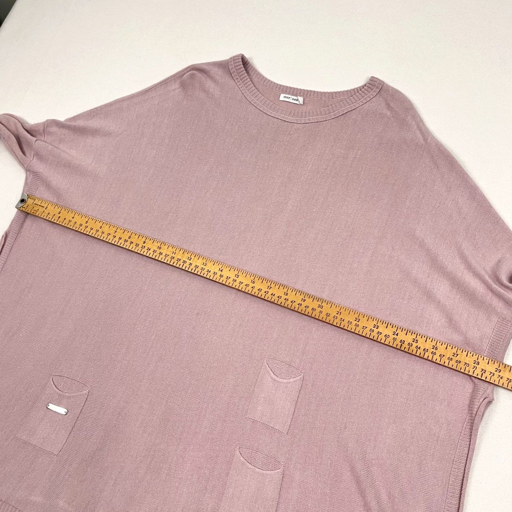 Catalina Mersea Catalina Traveler Sweater Womens OS Pink Oversized Boxy Coastal Luxe Prep Shirt or Sweater Size ONE SIZE - 6 Thumbnail