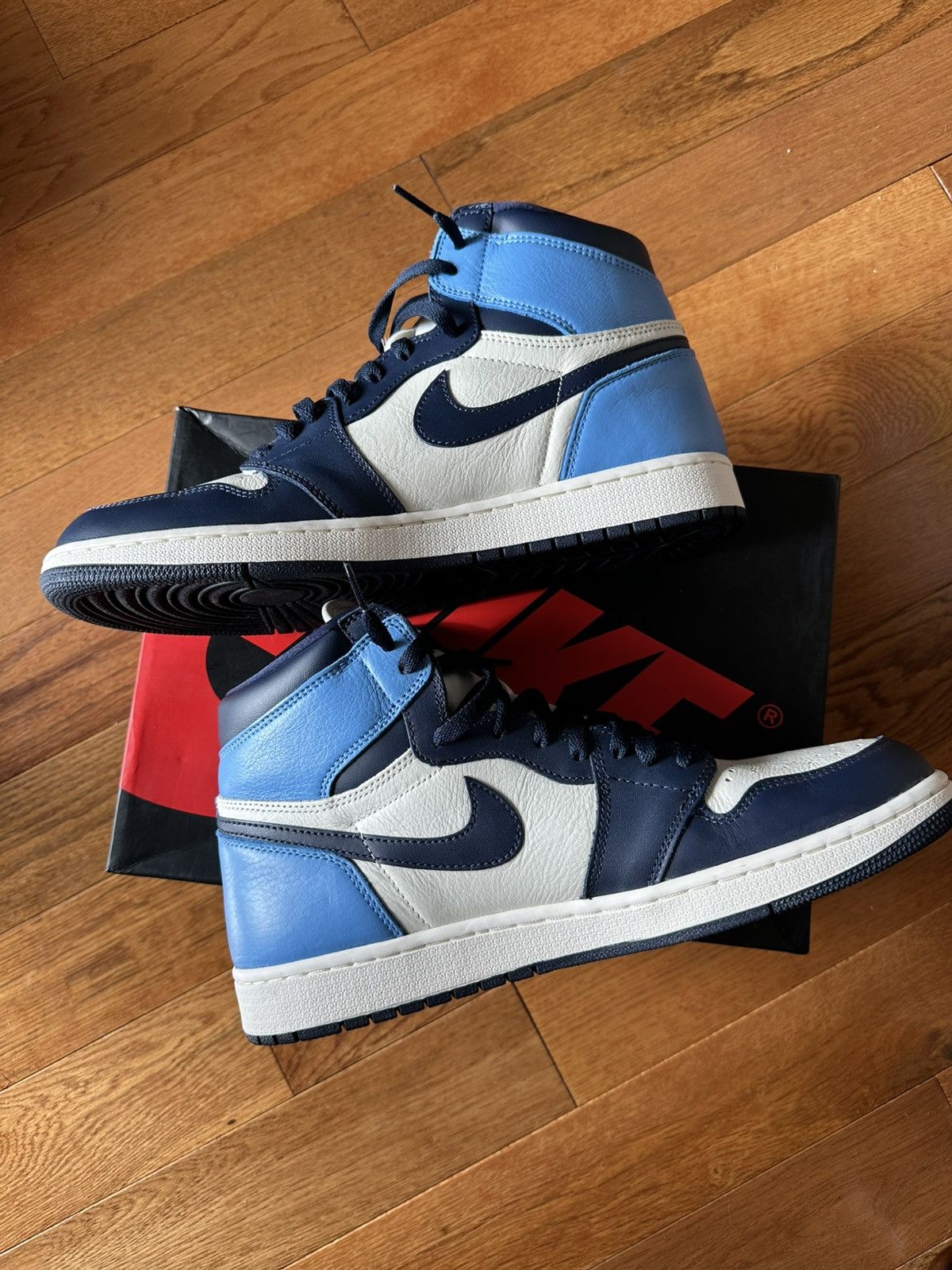 Jordan Brand × Nike Air Jordan 1 Obsidian Blue Size US 12 / EU 45 - 2 Thumbnail