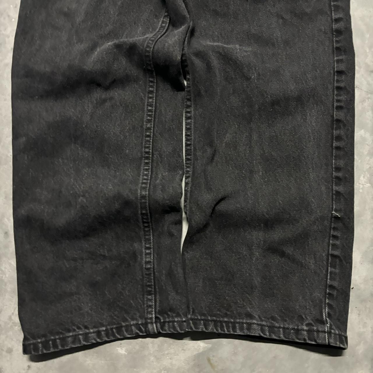 Japanese Brand × Vintage Crazy Vintage Y2K/2000s Grunge Solid Black Skater Denim Jeans! Size US 34 / EU 50 - 6 Thumbnail