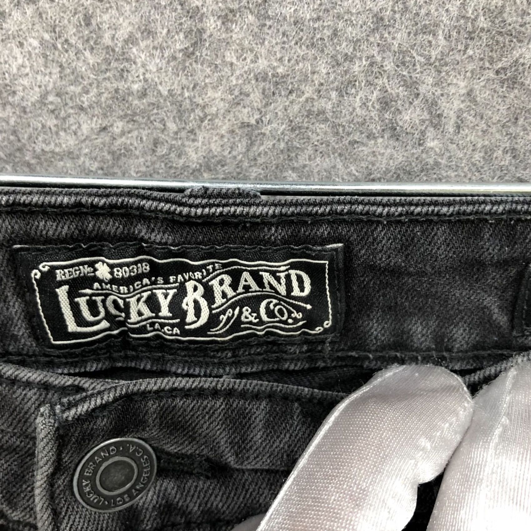 Lucky Brand Lucky Brand Bridgette Skinny Jean Womens Size 6 / 28 Charcoal Black Button Fly Denim Slim Pockets Stretch 26 Inseam Season: N/A Size 28" / US 6 / IT 42 - 5 Thumbnail