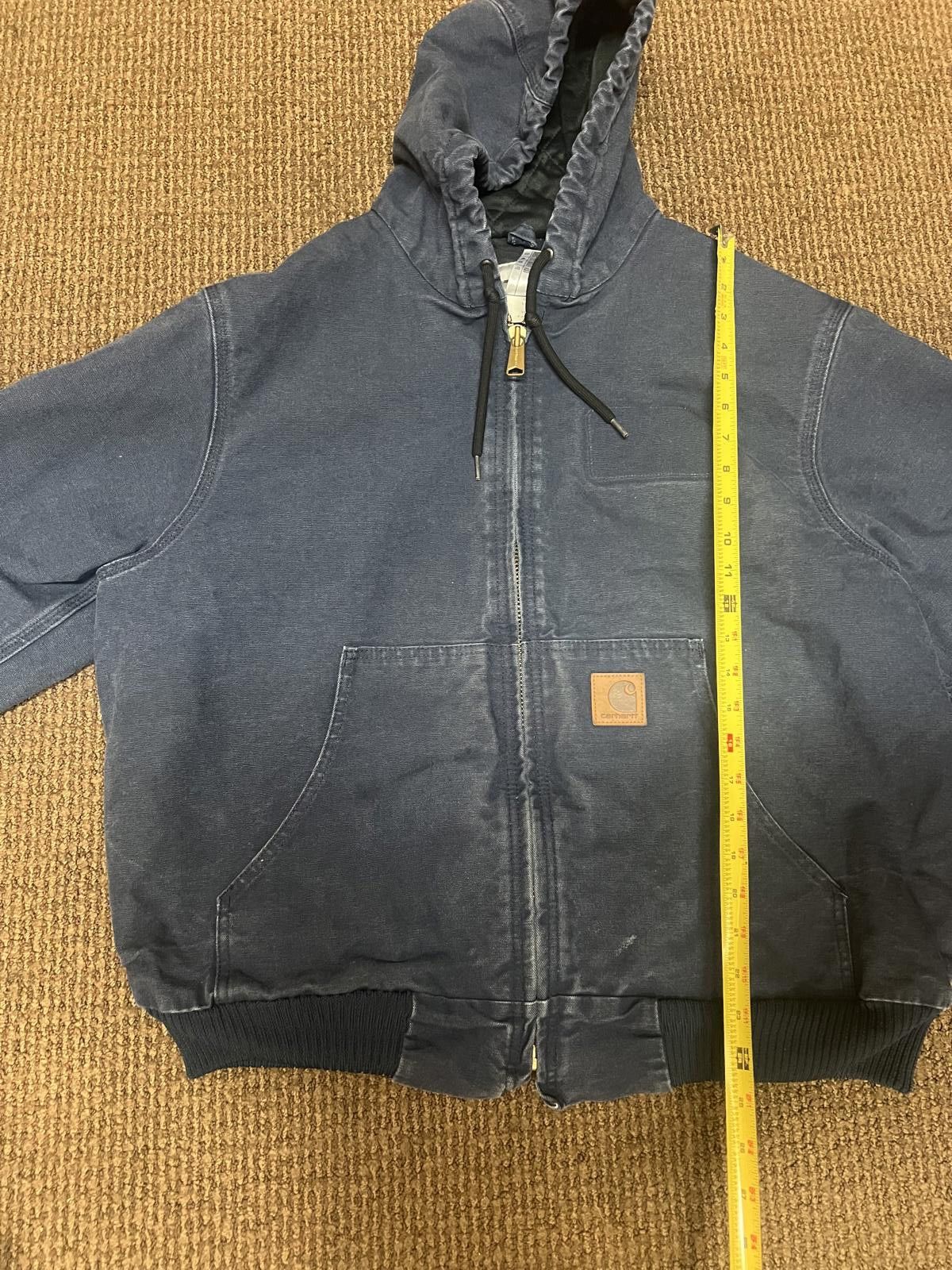 Carhartt Carhartt Men's Hooded Work Jacket - Blue, Size Large Size US L / EU 52-54 / 3 - 3 Thumbnail