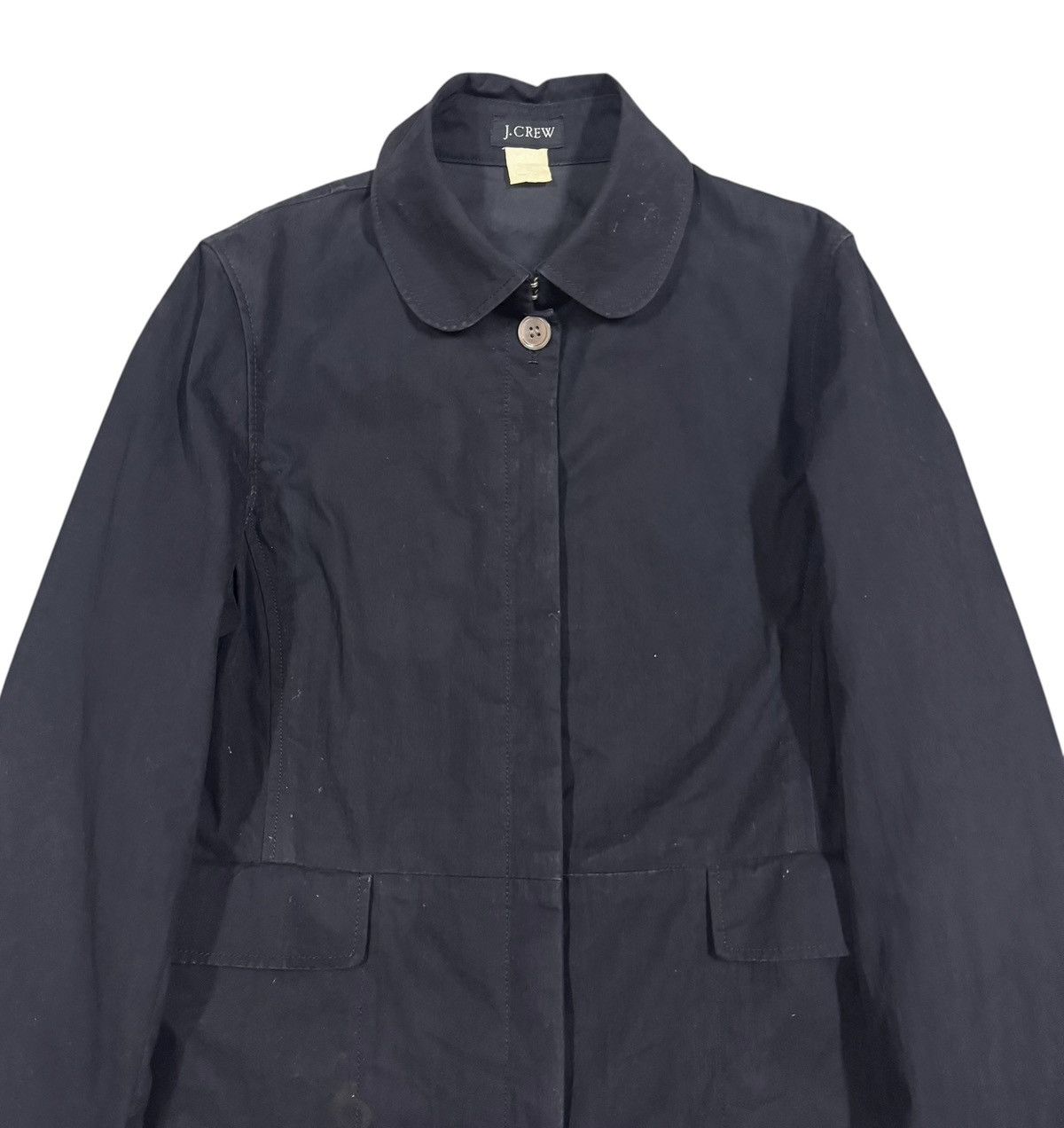 J.Crew Vtg🔥J.Crew Buttoned Black Cotton Long Jacket Size US S / EU 44-46 / 1 - 3 Thumbnail