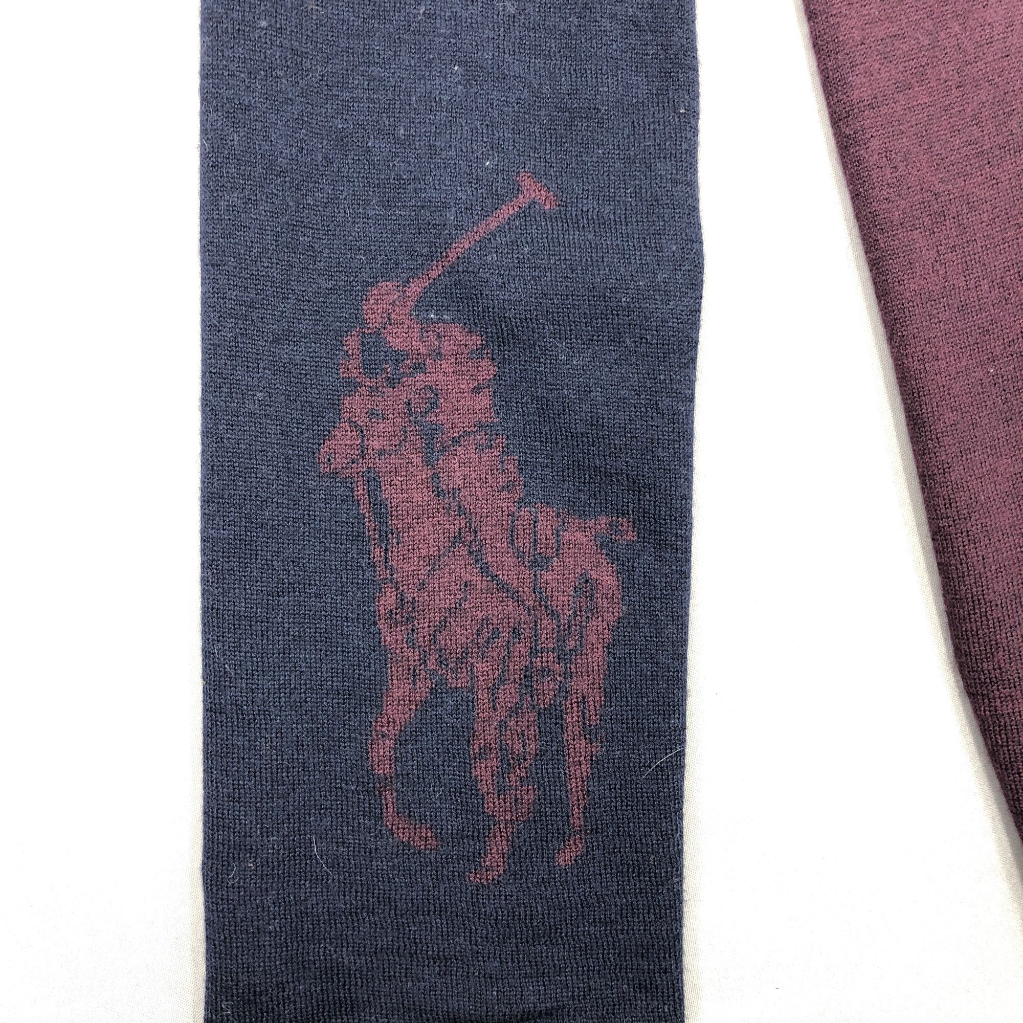 Polo Ralph Lauren Vintage 90s Polo Ralph Lauren Scarf Fringe Wool Scarves Size ONE SIZE - 4 Thumbnail