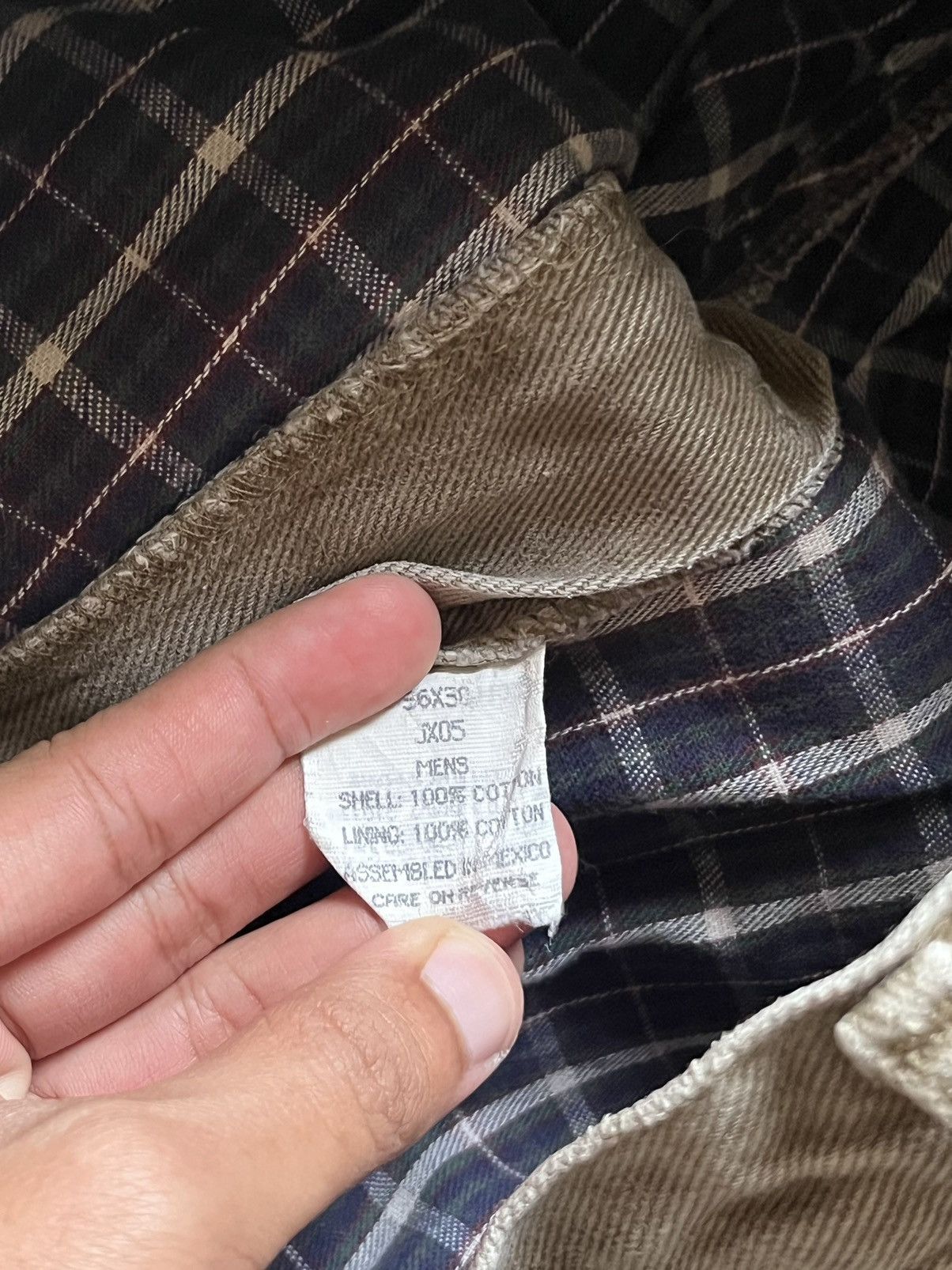 L.L. Bean × Vintage LL Bean Jeans Khaki Plaid Flanel Size US 34 / EU 50 - 10 Thumbnail
