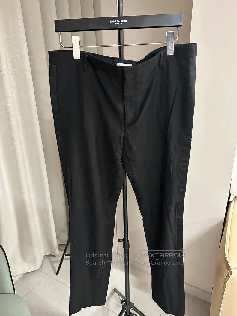 Saint Laurent Paris Saint Laurent Paris Solid Black Wool Smoking Pants Size US 36 / EU 52 - 1 Thumbnail