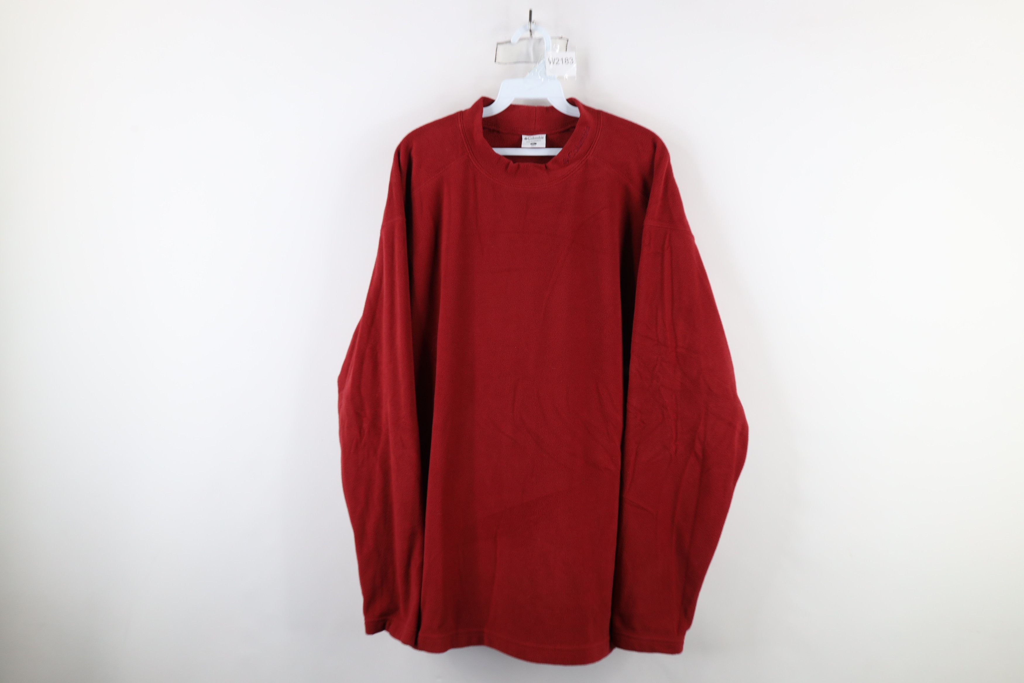 Columbia Vintage Columbia Out Mock Neck Fleece Sweater Red Polyester Size US XL / EU 56 / 4 - 1 Thumbnail