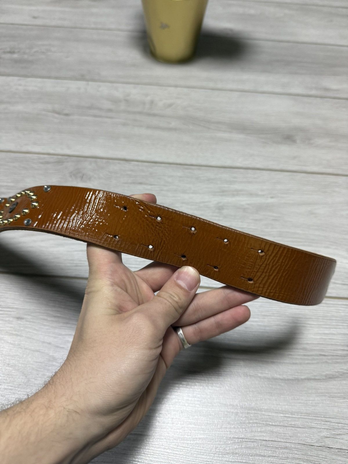 Just Cavalli Just Cavalli leather studded lacquered belt vintage eb0 Size ONE SIZE - 5 Thumbnail