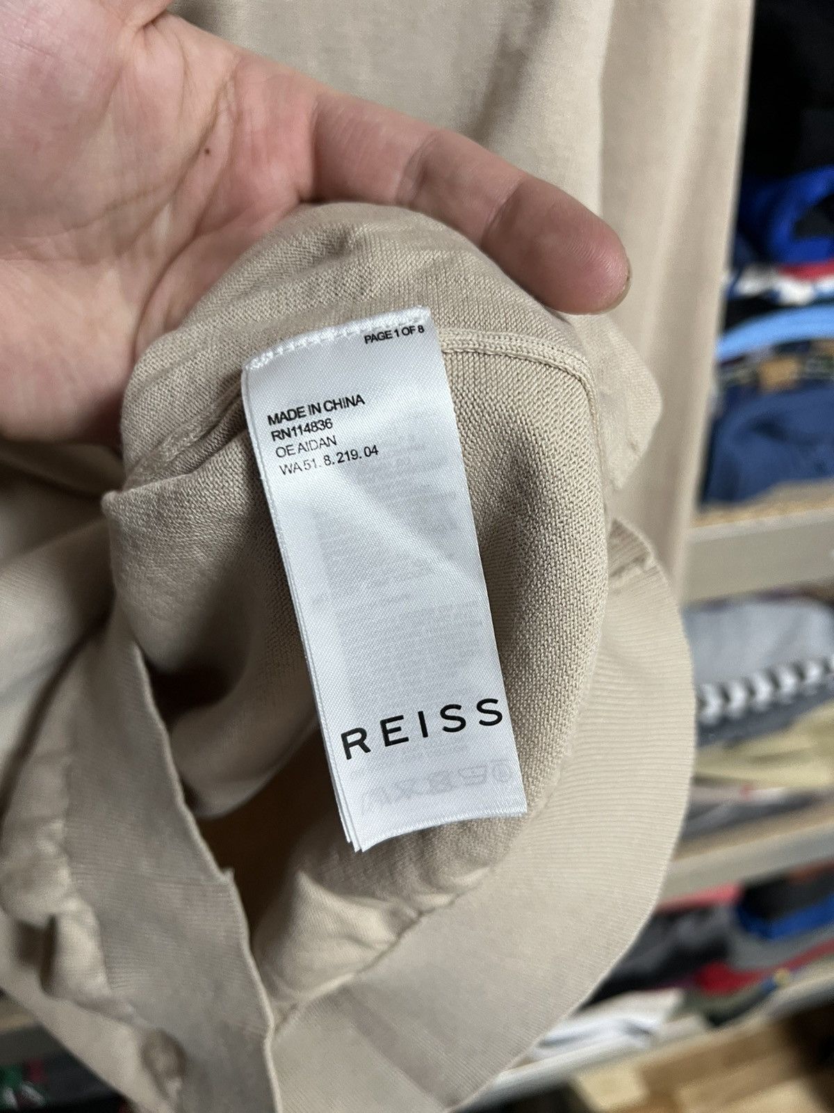 Reiss Reiss 1/4 Zip Collared Beige Sweater S Long Sleeve Pullover Size US S / EU 44-46 / 1 - 6 Thumbnail