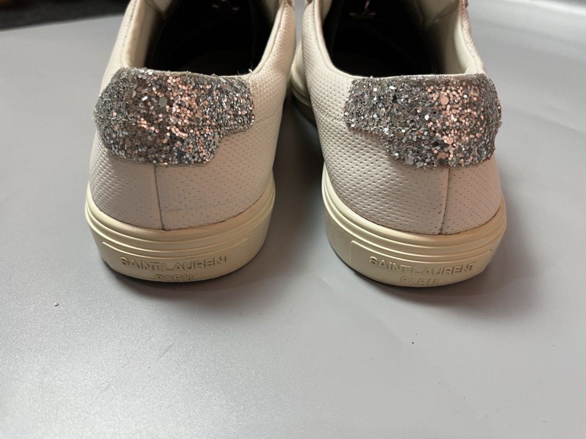 Saint Laurent Paris Saint Laurent Paris white leather glitter andy Size US 7 / EU 40 - 5 Thumbnail