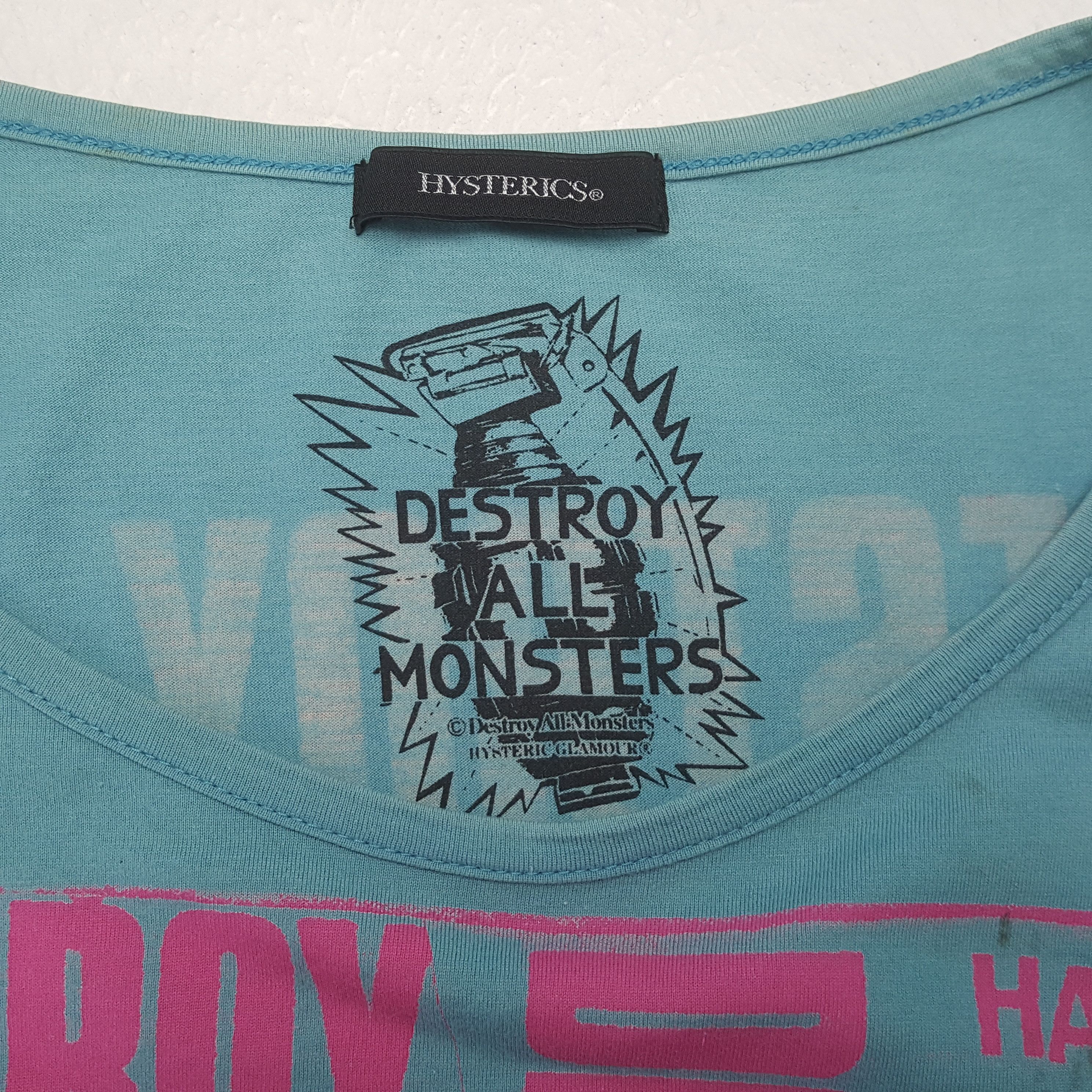 Hysteric Glamour Hysteric Glamour DESTROY ALL MONSTERS Tshirt C285N49 Size XXL / US 16-18 / IT 52-54 - 5 Thumbnail