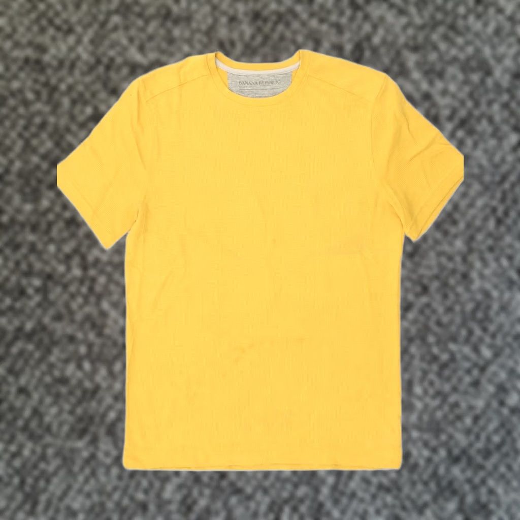 Banana Republic BANANA REPUBLIC Mens T-Shirt Top Large Yellow Cotton Size US L / EU 52-54 / 3 - 1 Thumbnail