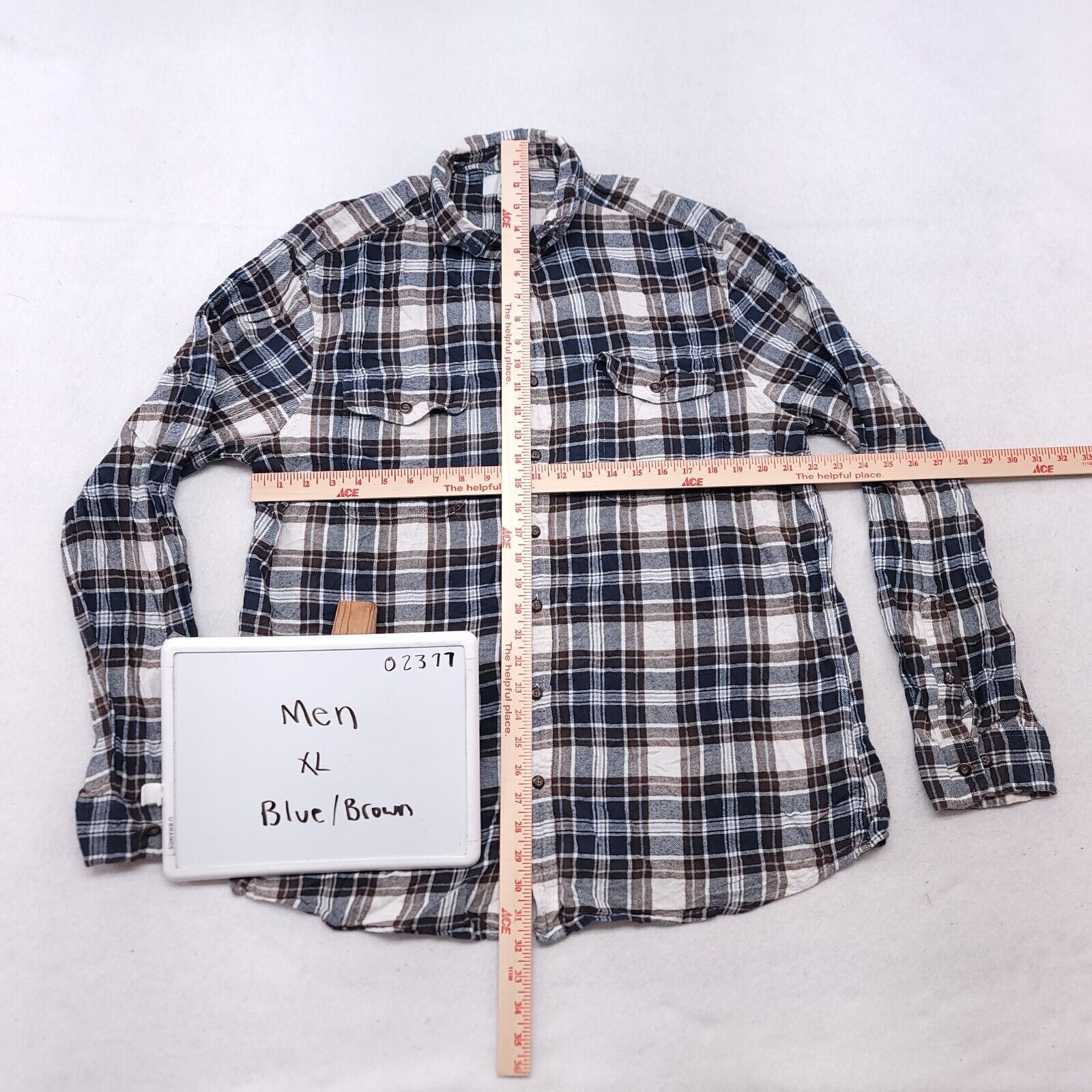 Sonoma Sonoma Tartan Flannel Button Up Shirt Men Size XL Blue White Size US XL / EU 56 / 4 - 6 Thumbnail