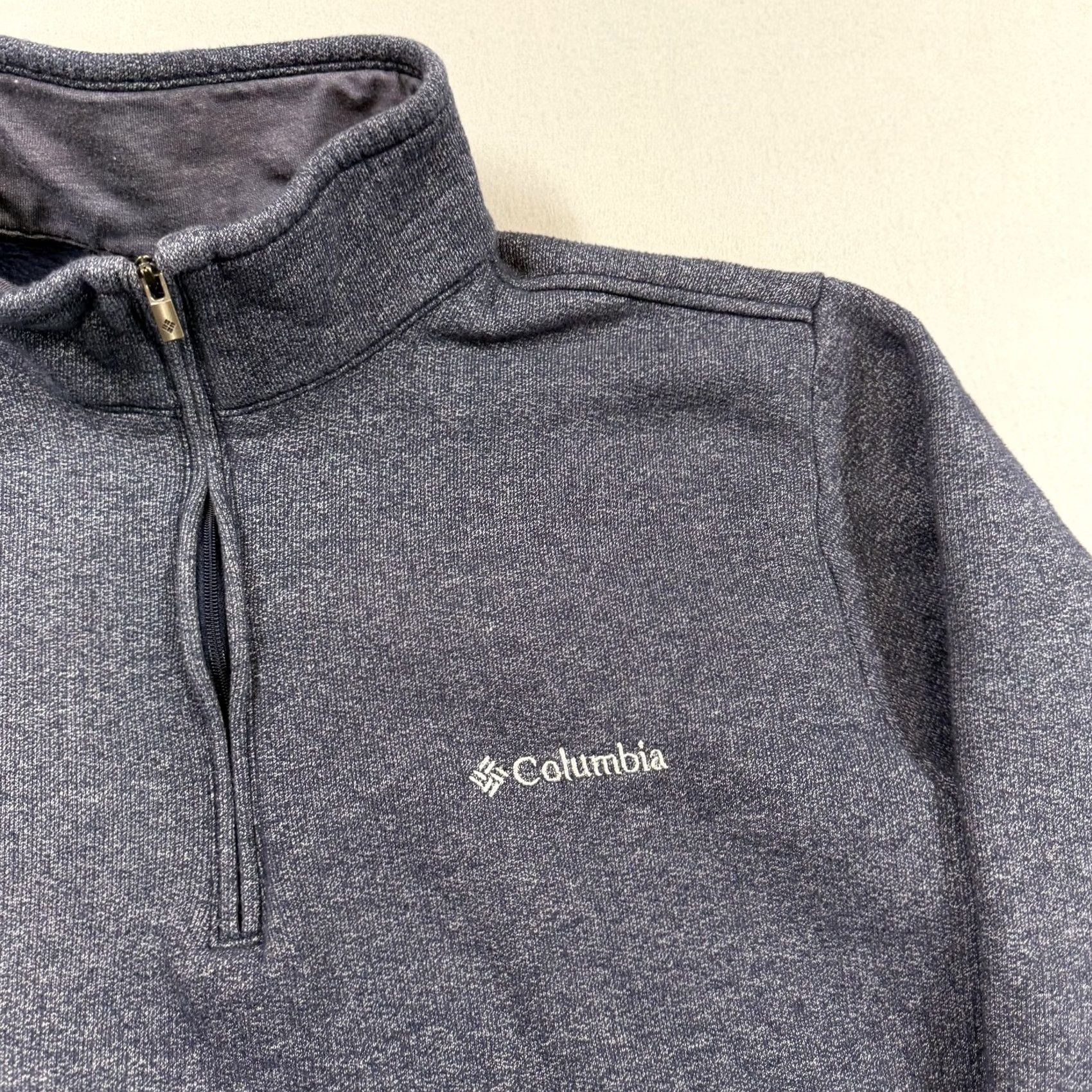 Vintage Columbia Sweatshirt Mens Large Gray Fleece 1/4 Zip Mock Neck Pullover Lined Size US L / EU 52-54 / 3 - 3 Thumbnail