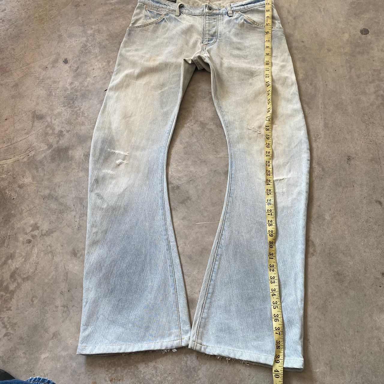 Attachment Vintage Attachment Japanese Brand Distressed Flare Denim Size US 30 / EU 46 - 10 Thumbnail