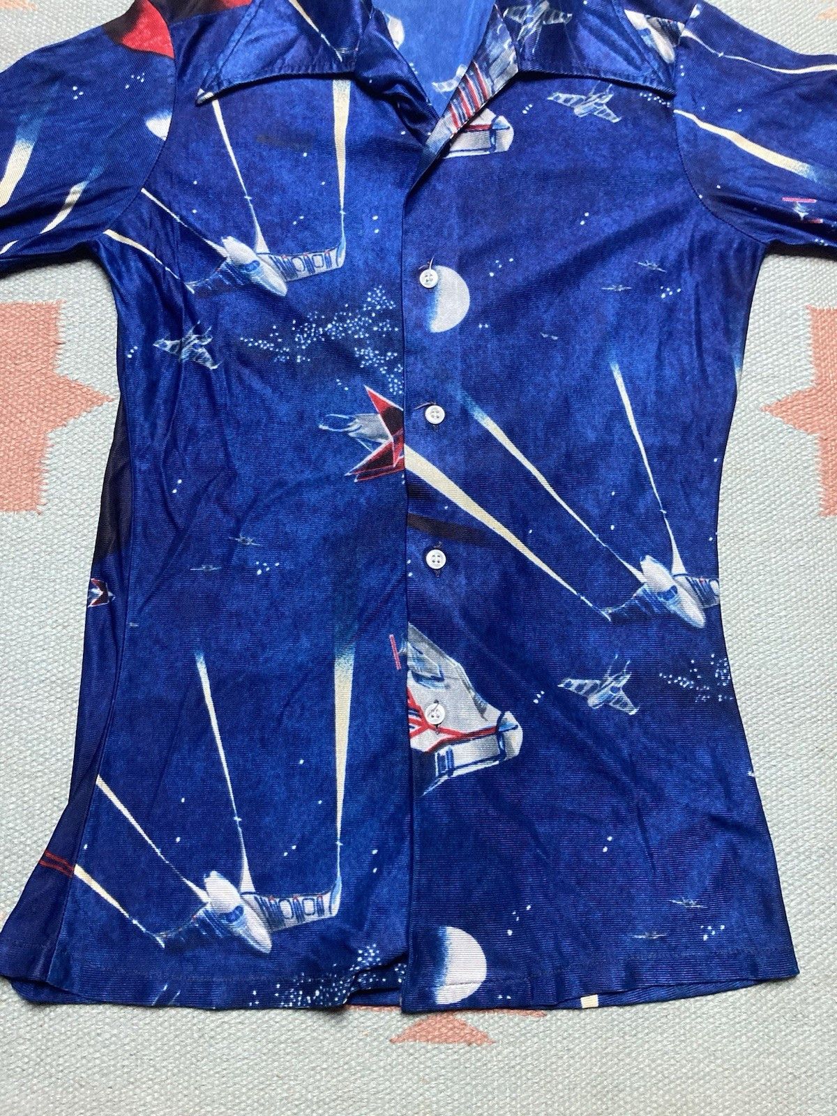 Vintage Vtg 70s button shirt outer space disco boys 18 women’s small Size S / US 4 / IT 40 - 3 Thumbnail