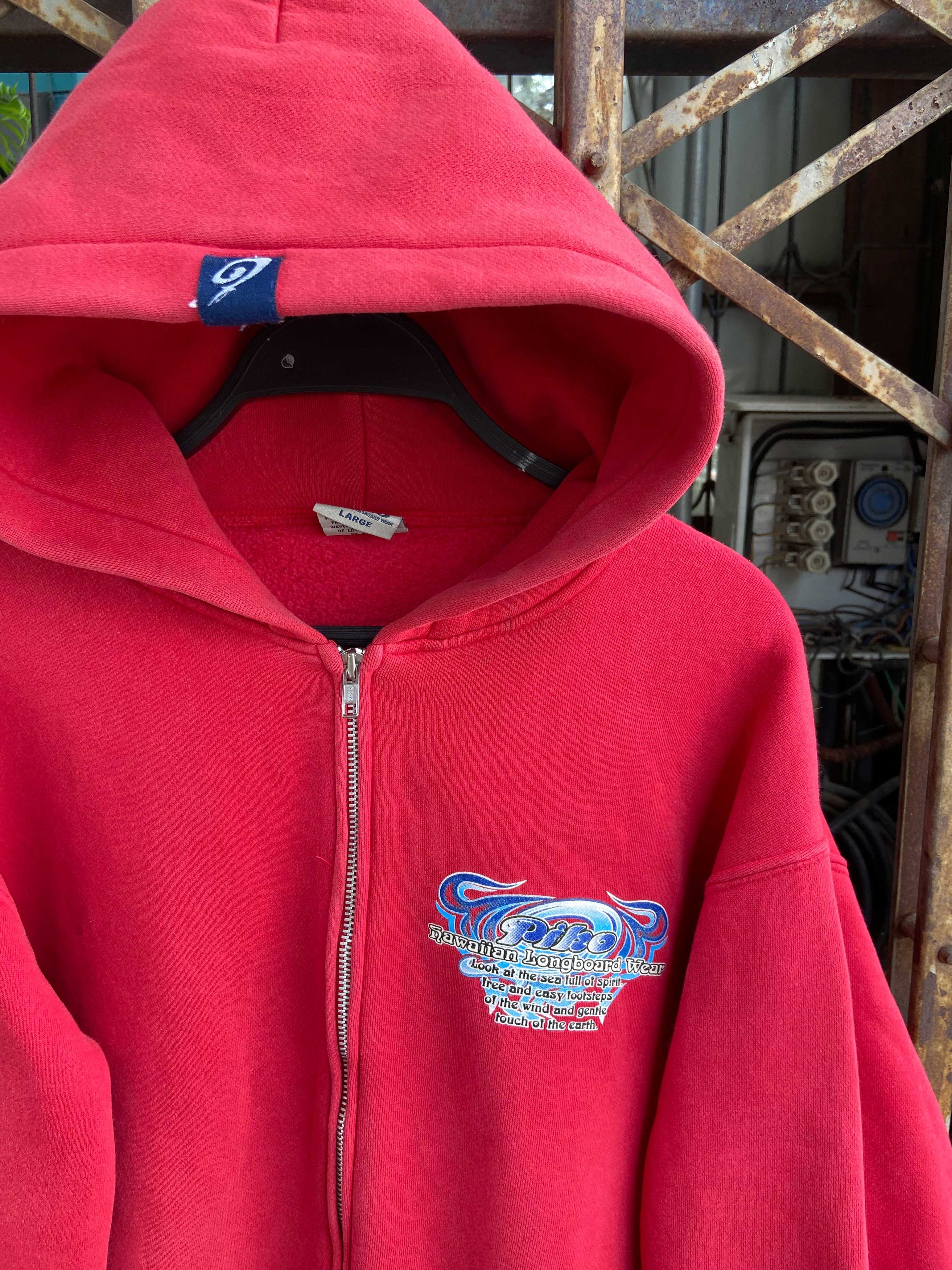 Japanese Brand (L) RARE Vintage Piko Hawaiian ZIP UP HOODIE Size US L / EU 52-54 / 3 - 14 Thumbnail