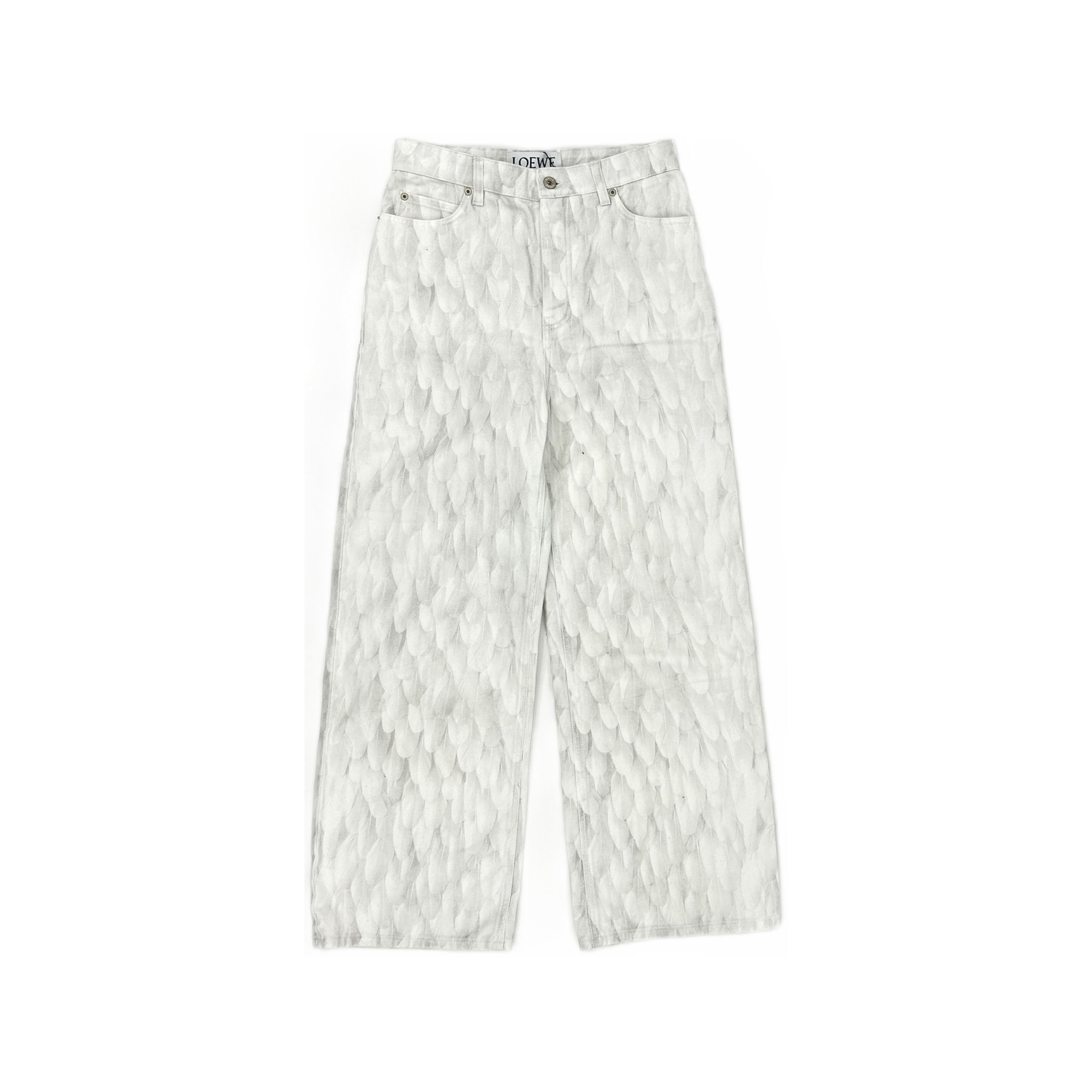 Loewe LOEWE Feather Print Jeans Size 36 Size 25" / US 0 / IT 36 - 1 Thumbnail