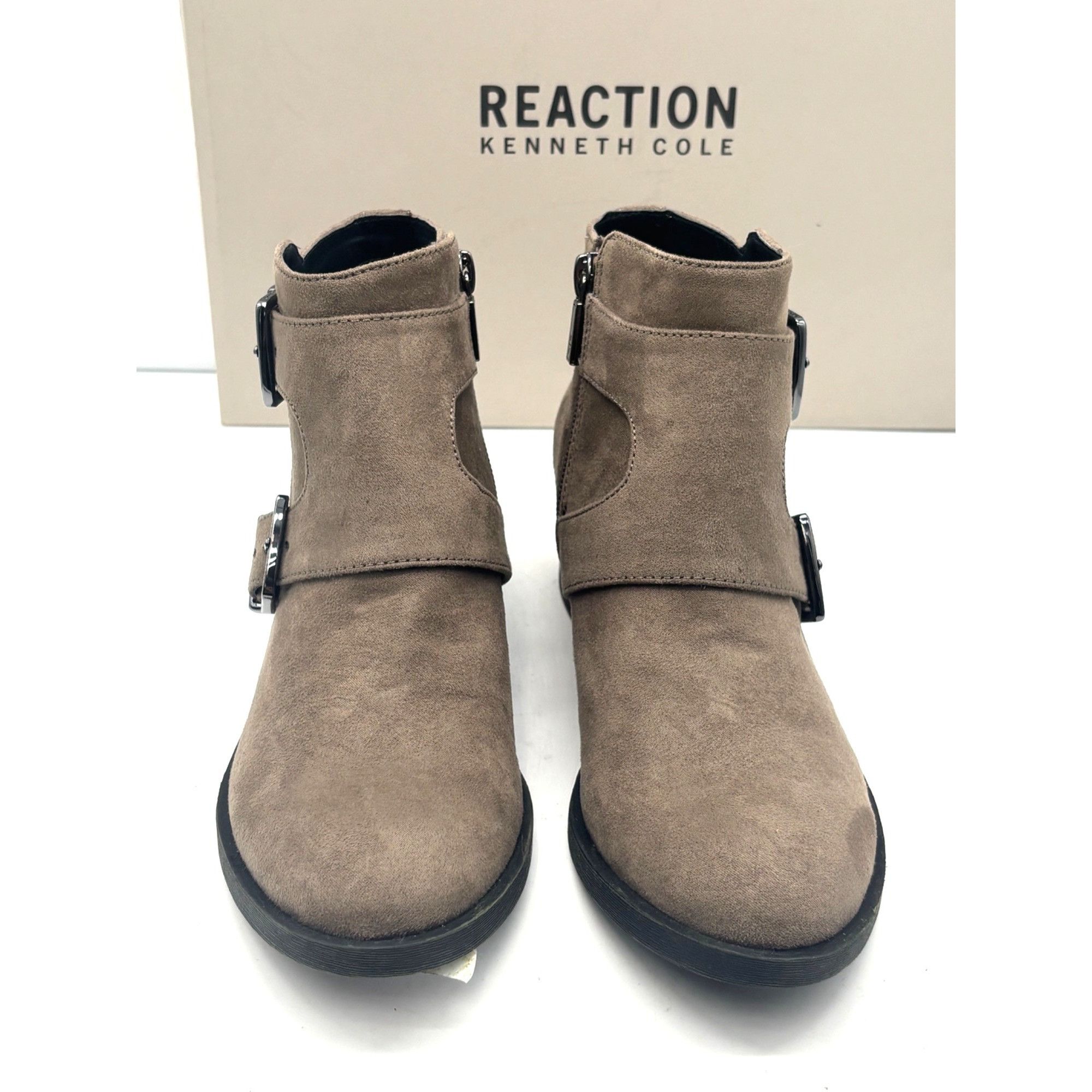 Other Kenneth Cole Reaction Women's Re-Buckle Booties, Putty Masil Size US 5 / IT 35 - 3 Thumbnail