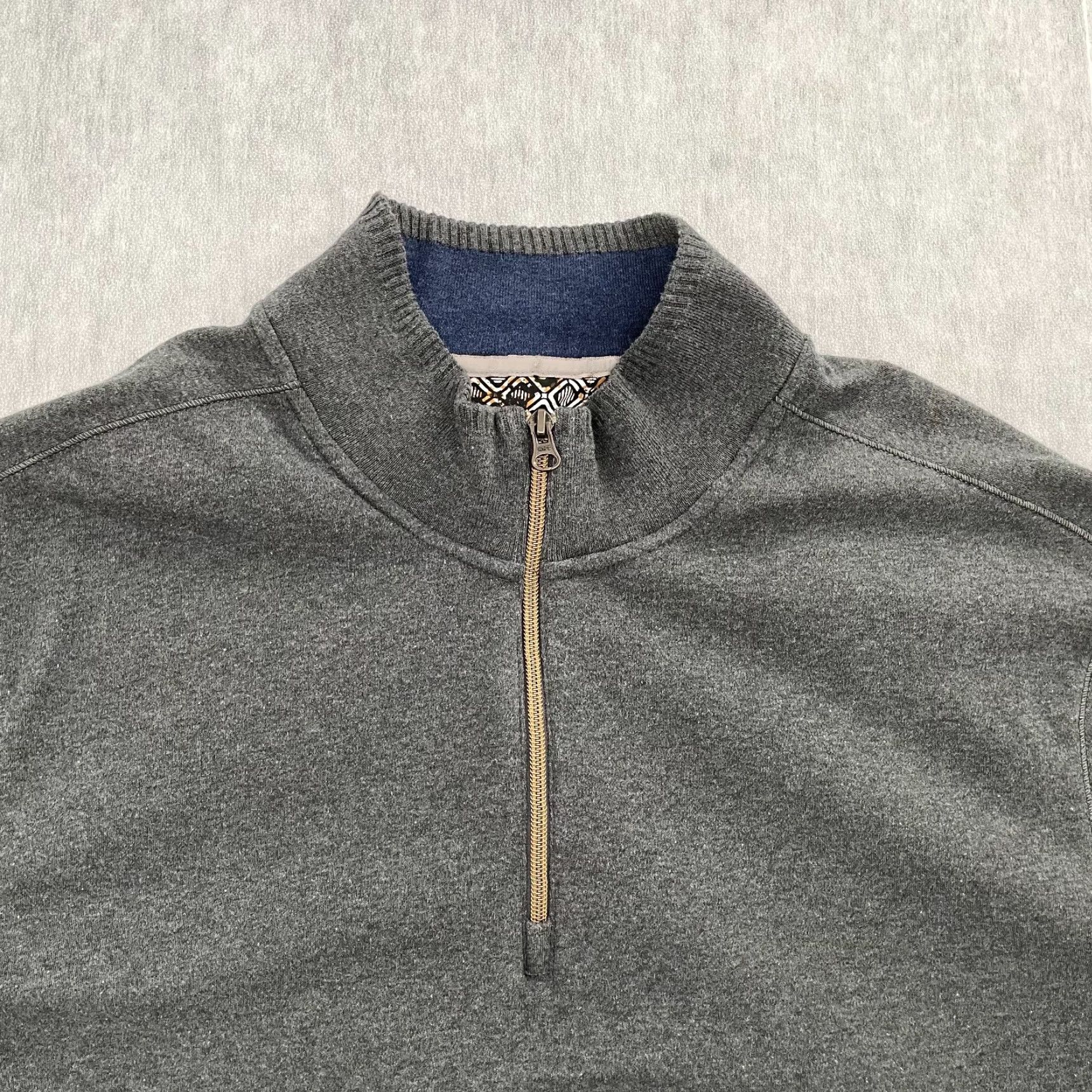 Robert Graham Robert Graham Sweater Adult 2XL Gray 1/4 Zip Pullover Classic Fit Mens XXL Size US XXL / EU 58 / 5 - 4 Thumbnail