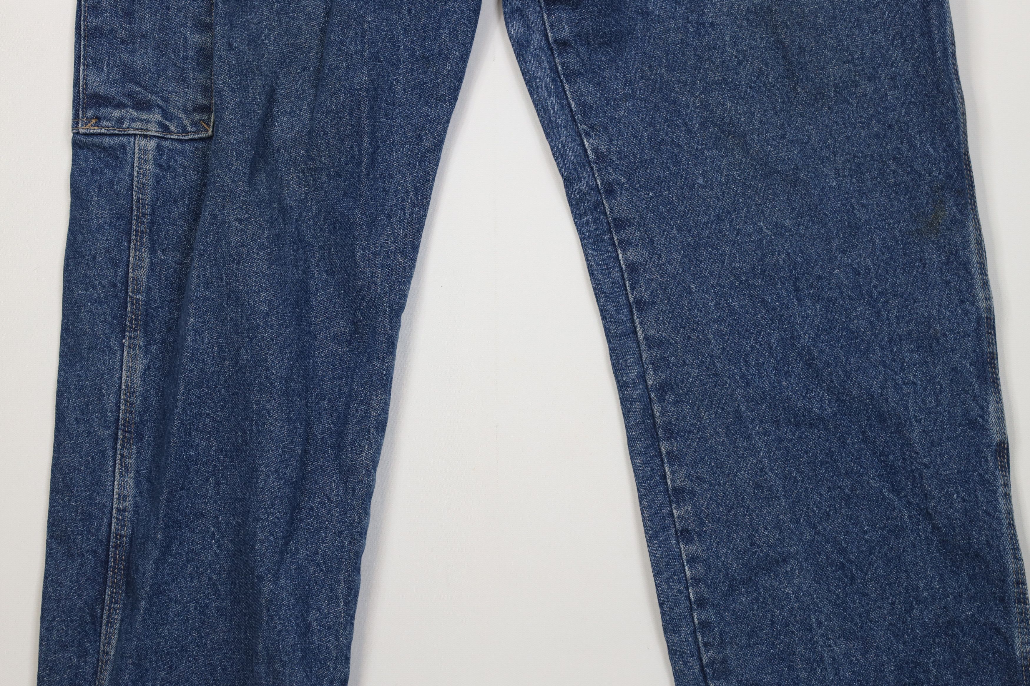 Vintage Bulwark FR Fire Flame Resistant Wide Leg Denim Jeans Blue Size US 38 / EU 54 - 3 Thumbnail