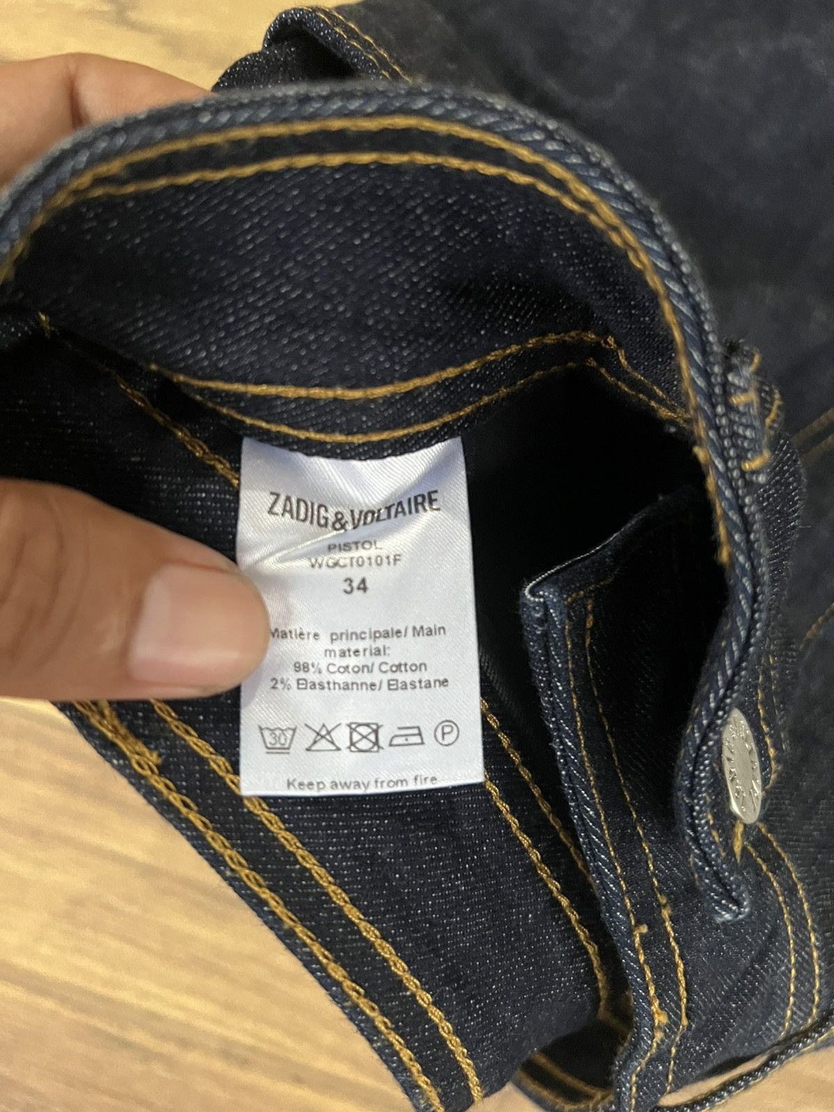 Zadig & Voltaire Zadig and voltaire cropped 7/8 ZV logo denim pants Size 24" / US 00 / IT 34 - 6 Thumbnail