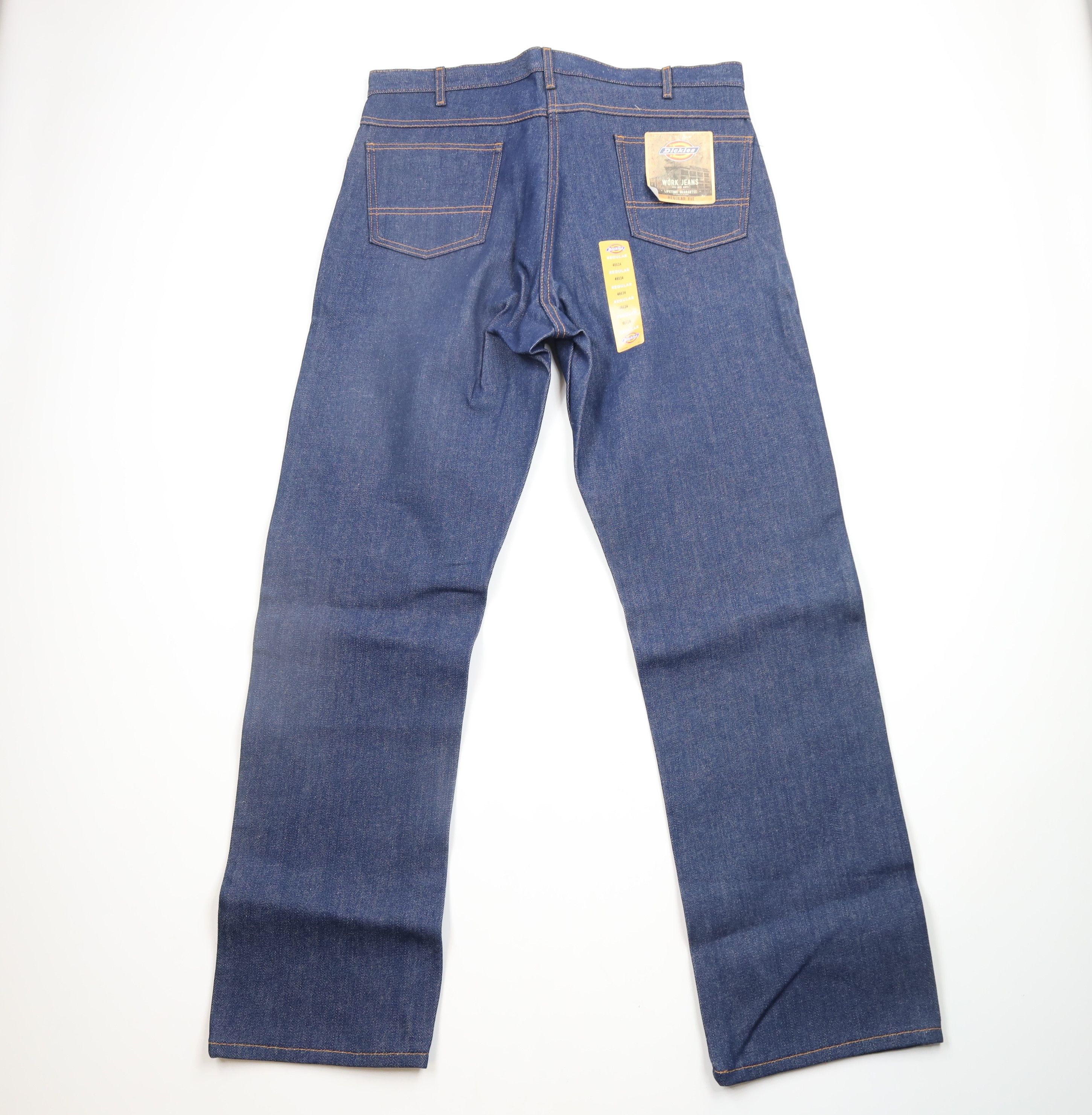 Dickies × Vintage Deadstock Vintage Y2K Dickies Wide Leg Denim Work Jeans Size US 40 / EU 56 - 7 Thumbnail
