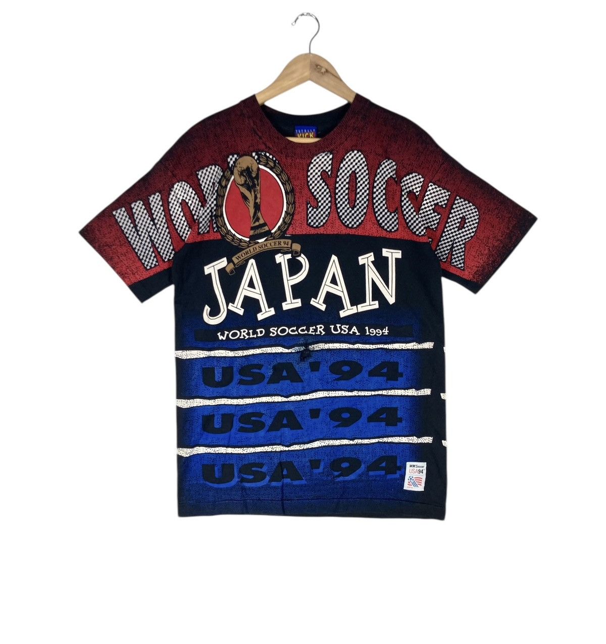 Vintage Vintage 1994 Usa World Soccer Japan Fullprint T-Shirt Size US M / EU 48-50 / 2 - 1 Thumbnail