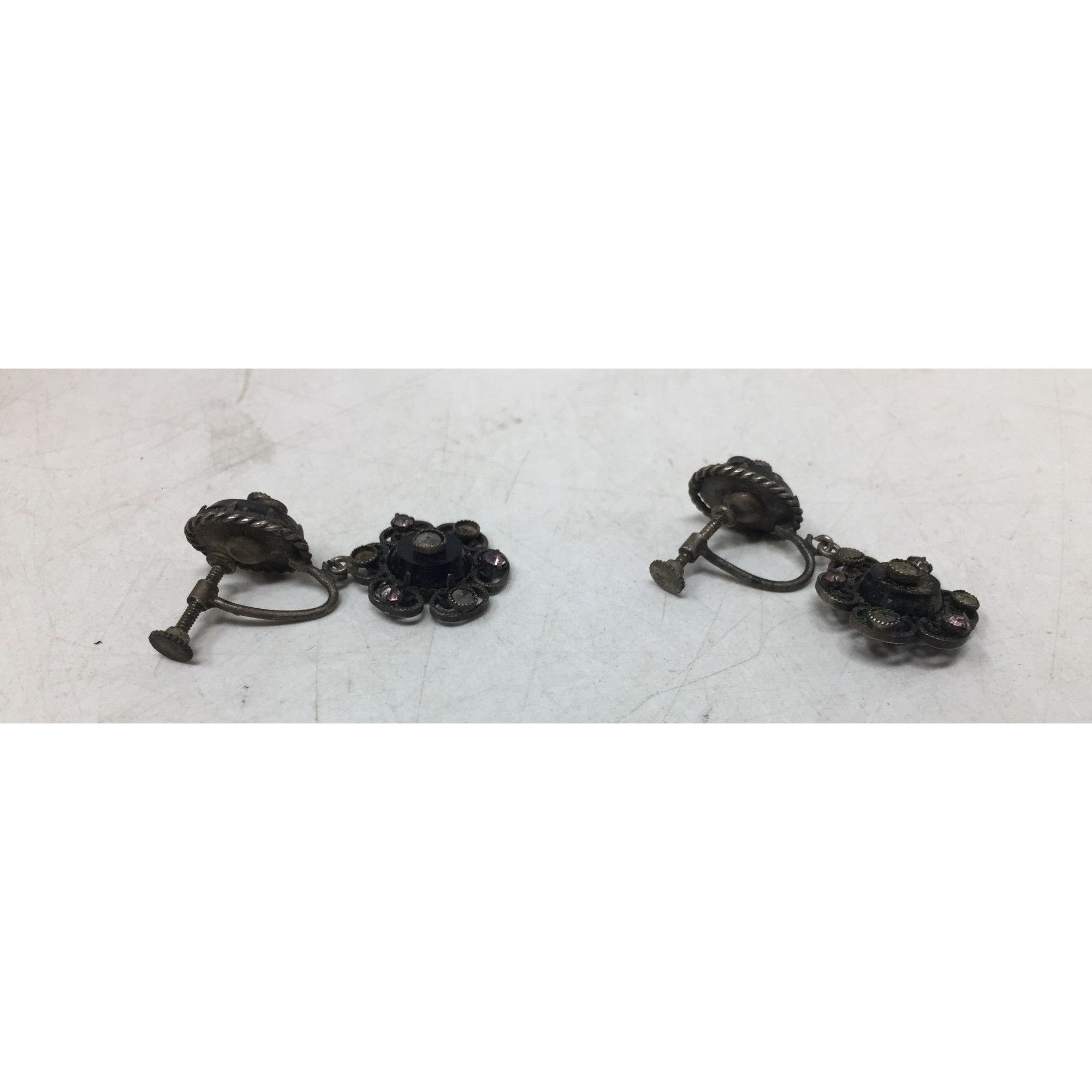 Other Women's Vintage Flower Screw Back Dangle Earrings Size ONE SIZE - 5 Thumbnail
