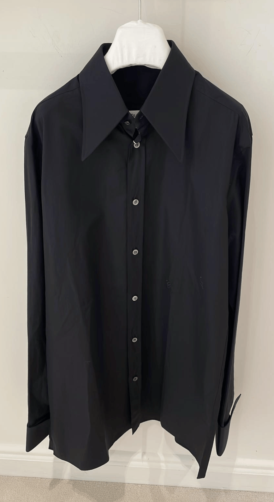 Maison Margiela oc11z0925 Pointed-collar Cotton Shirt in White Size US XL / EU 56 / 4 - 1 Preview