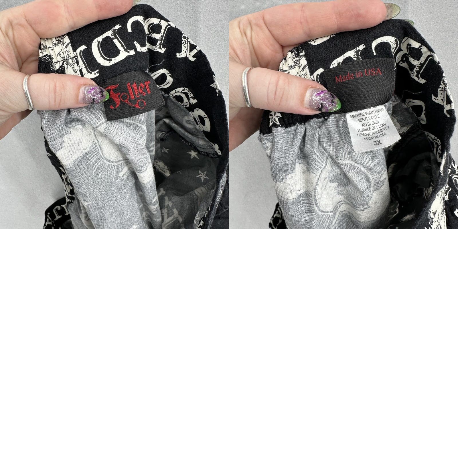 Vintage Folter Skirt Womens Plus 3XL Ouija Board Circle Skirt Cotton Goth Punk Witchy Skater Short Black Size 40" / US 18 - 9 Thumbnail