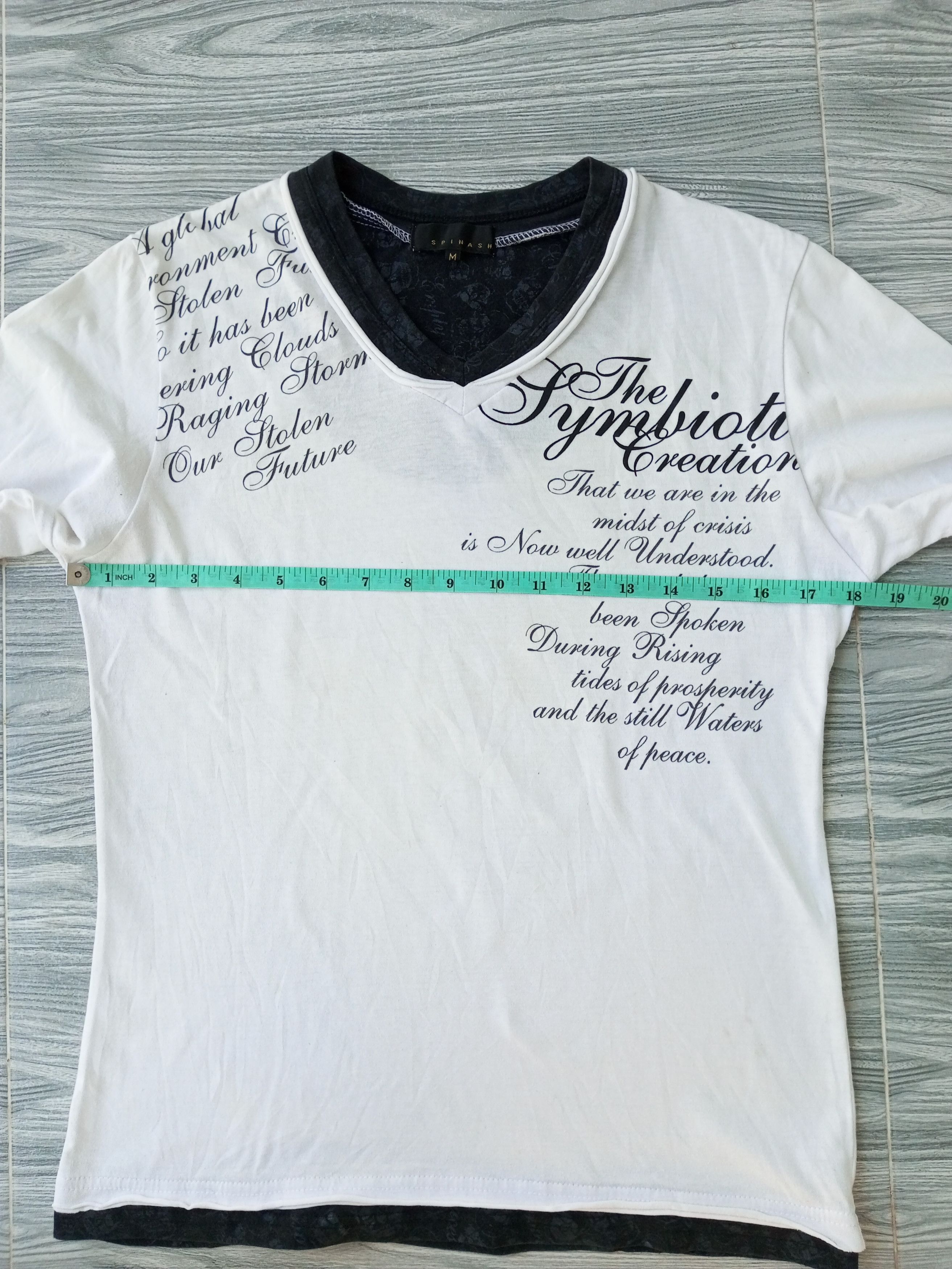 Japanese Brand Japanese Brand Spinash Double Layer Poem T-Shirt Size US M / EU 48-50 / 2 - 8 Thumbnail